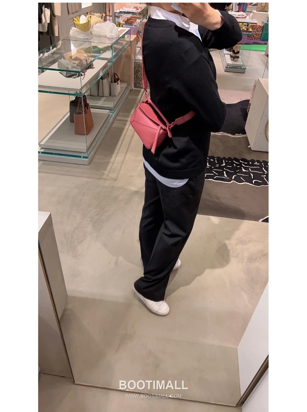 Loewe Puzzle Satin Calfskin Leather Mini Shoulder Bag ID10173 B 로에베 퍼즐 새틴 카프스킨 레더 미니 숄더 크로스백 18cm 2