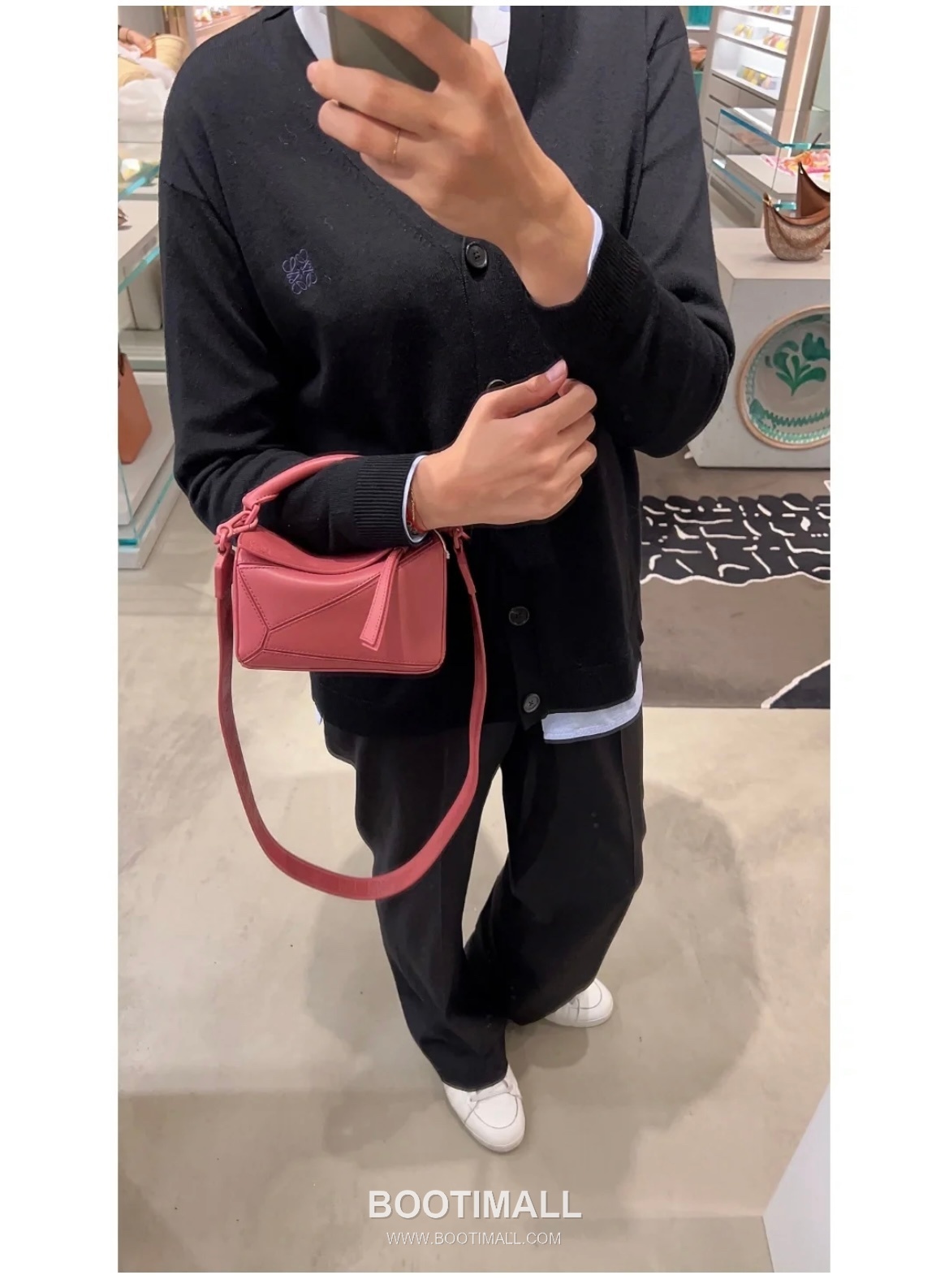 Loewe Puzzle Satin Calfskin Leather Mini Shoulder Bag ID10173 B 로에베 퍼즐 새틴 카프스킨 레더 미니 숄더 크로스백 18cm 4