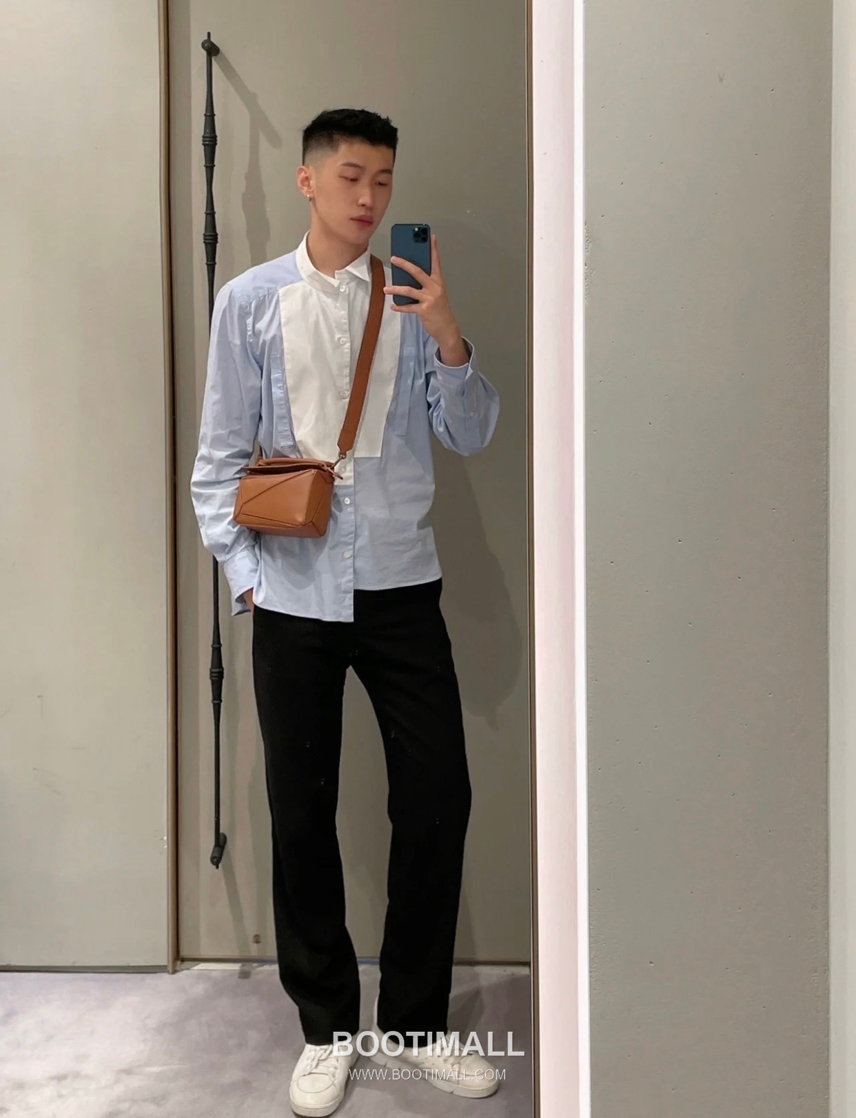 Loewe Puzzle Satin Calfskin Leather Shoulder Bag ID10172 B 로에베 퍼즐 새틴 카프스킨 레더 숄더 크로스백 24cm 5