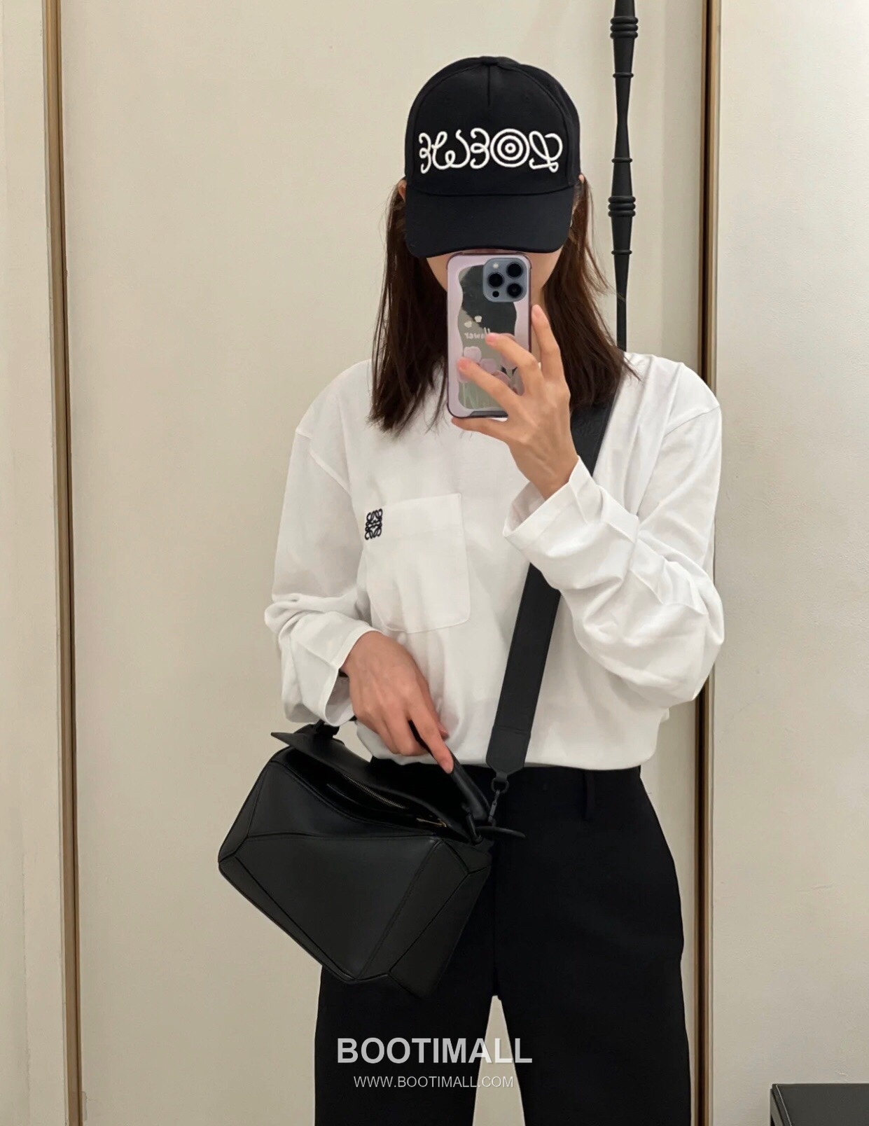 Loewe Puzzle Satin Calfskin Leather Shoulder Bag ID10172 B 로에베 퍼즐 새틴 카프스킨 레더 숄더 크로스백 24cm 3