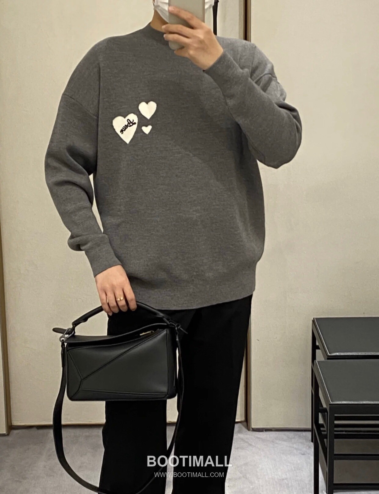 Loewe Puzzle Satin Calfskin Leather Shoulder Bag ID10172 B 로에베 퍼즐 새틴 카프스킨 레더 숄더 크로스백 24cm 9