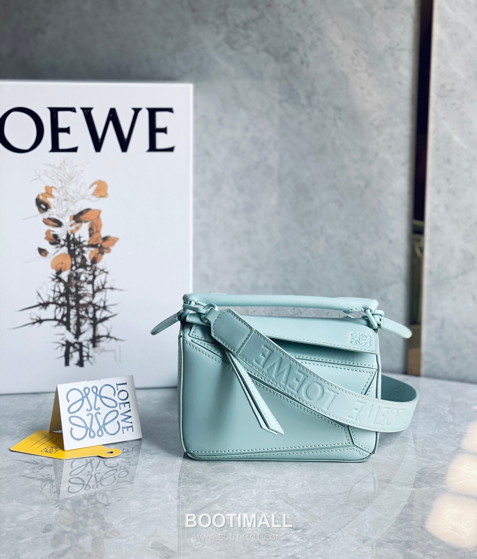 Loewe Puzzle Satin Calfskin Leather Mini Shoulder Bag ID10173 B 로에베 퍼즐 새틴 카프스킨 레더 미니 숄더 크로스백 18cm 10