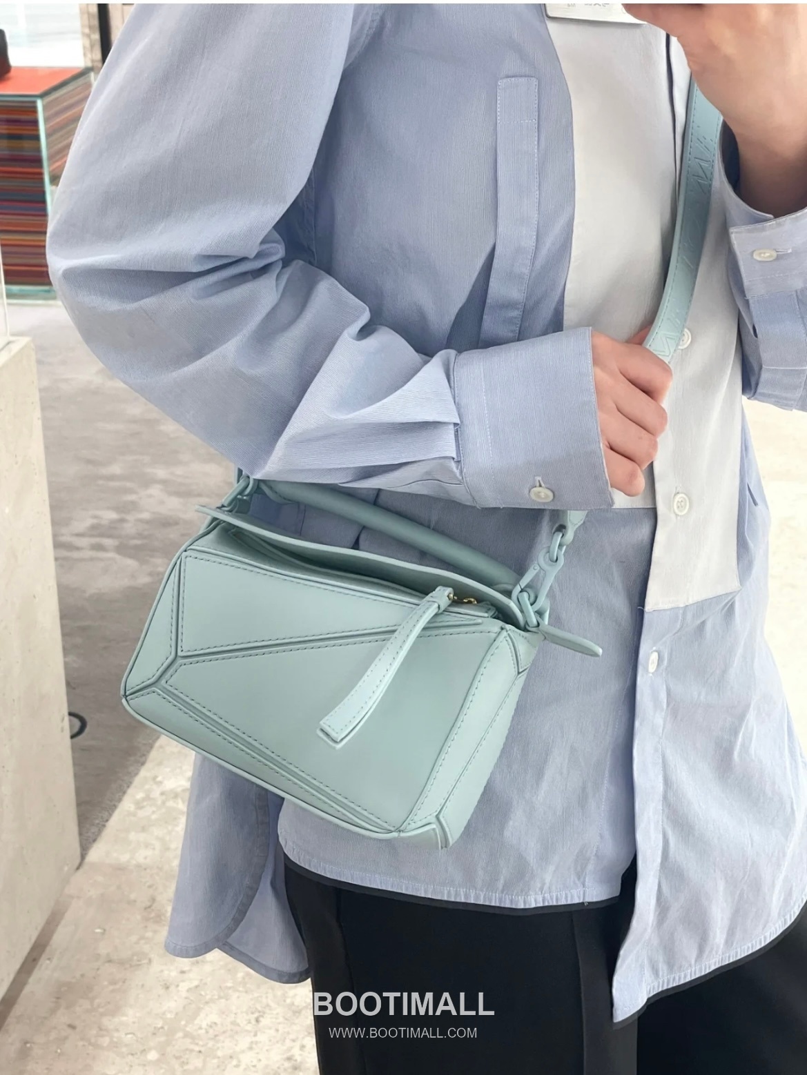 Loewe Puzzle Satin Calfskin Leather Shoulder Bag ID10172 B 로에베 퍼즐 새틴 카프스킨 레더 숄더 크로스백 24cm 4