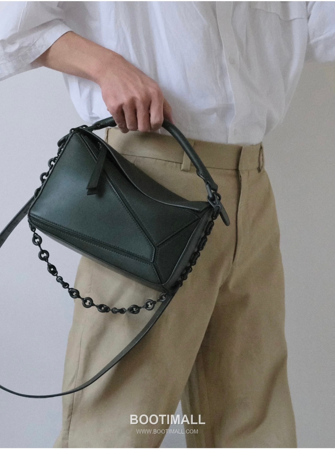 Loewe Puzzle Satin Calfskin Leather Shoulder Bag ID10172 B 로에베 퍼즐 새틴 카프스킨 레더 숄더 크로스백 24cm 5