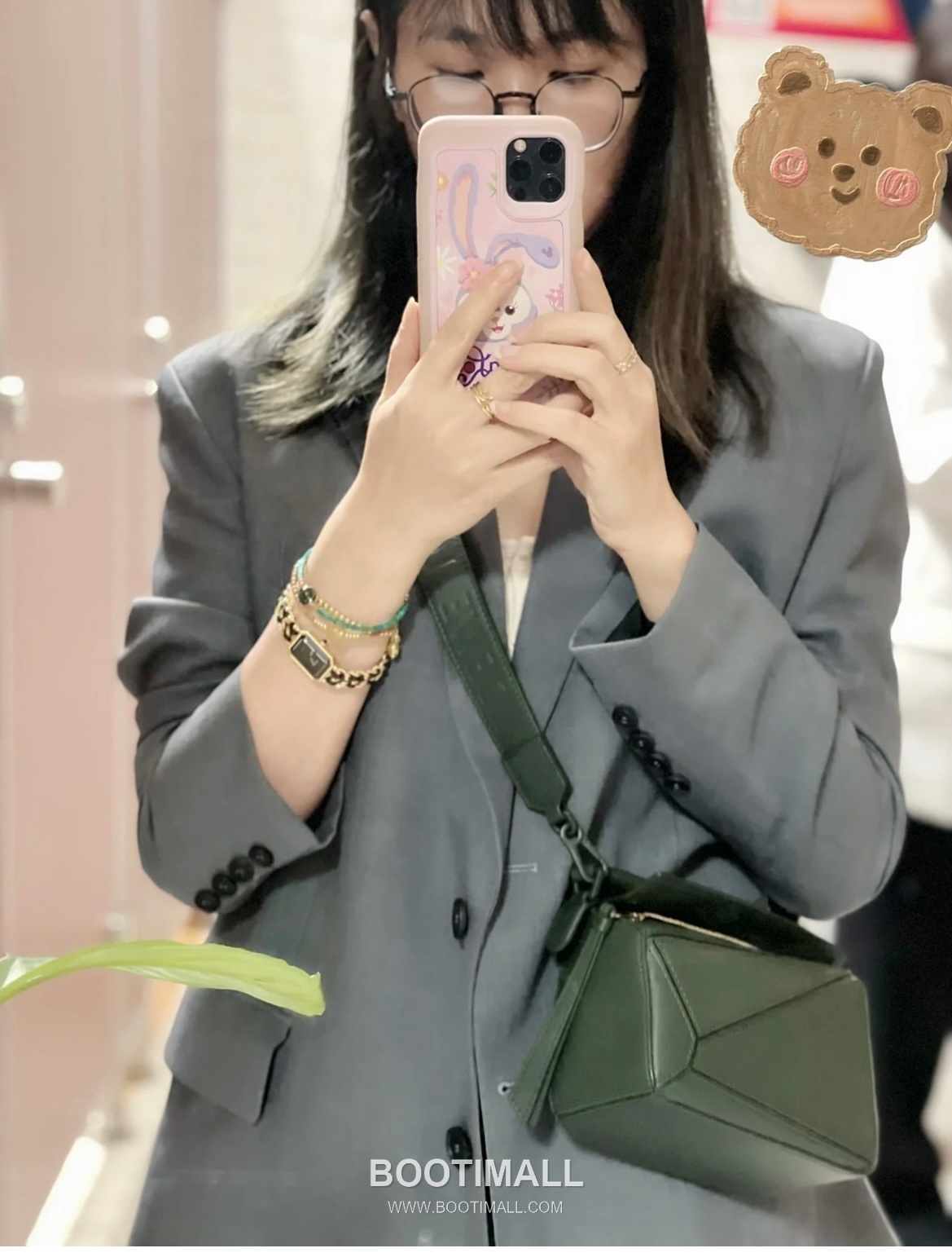 Loewe Puzzle Satin Calfskin Leather Mini Shoulder Bag ID10173 B 로에베 퍼즐 새틴 카프스킨 레더 미니 숄더 크로스백 18cm 8