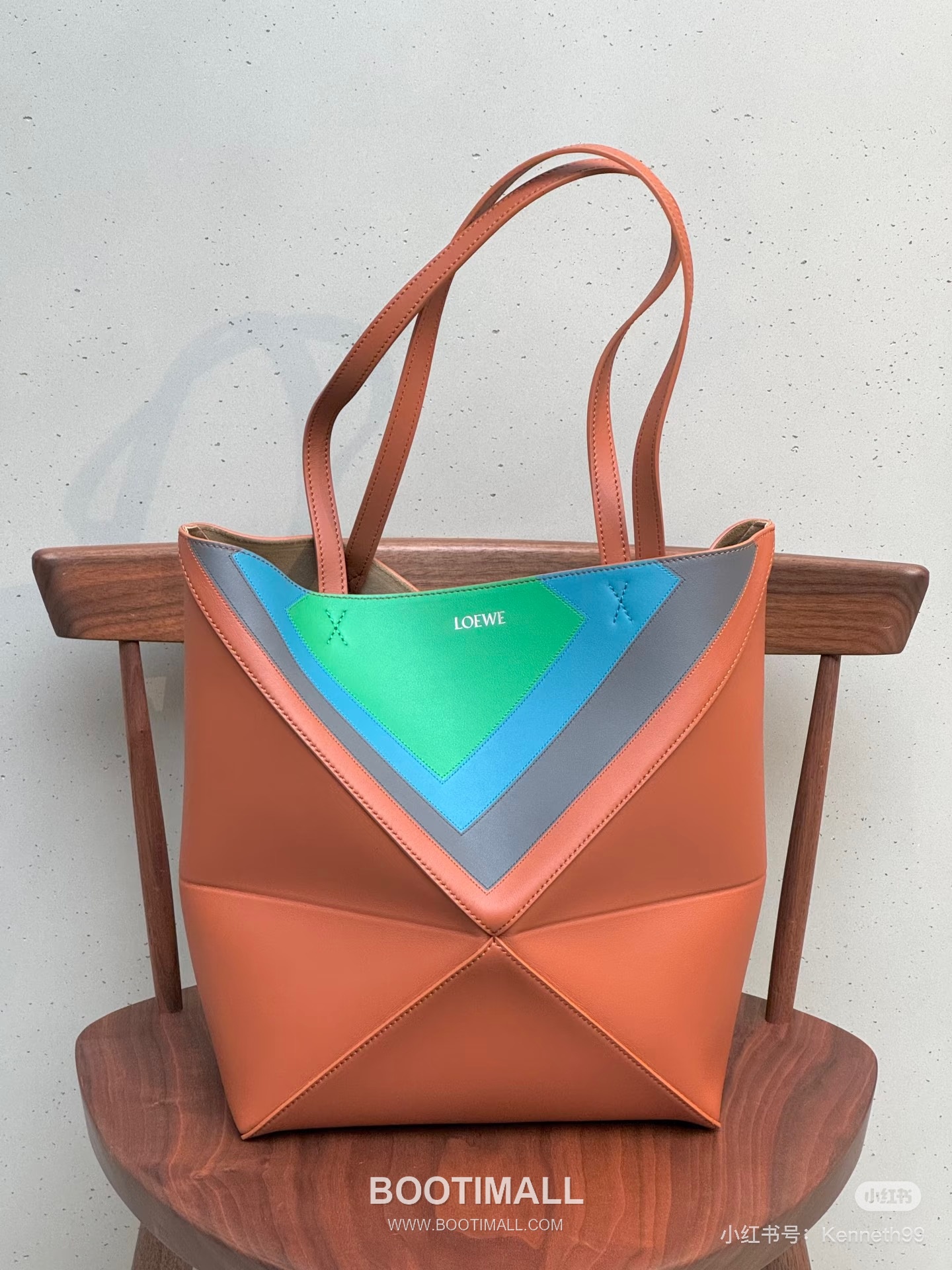 Loewe Puzzle Fold Josef Albers Leather Tote Bag 1762-1 로에베 퍼즐 폴드 요제프 알버스 레더 토트백 31cm 3