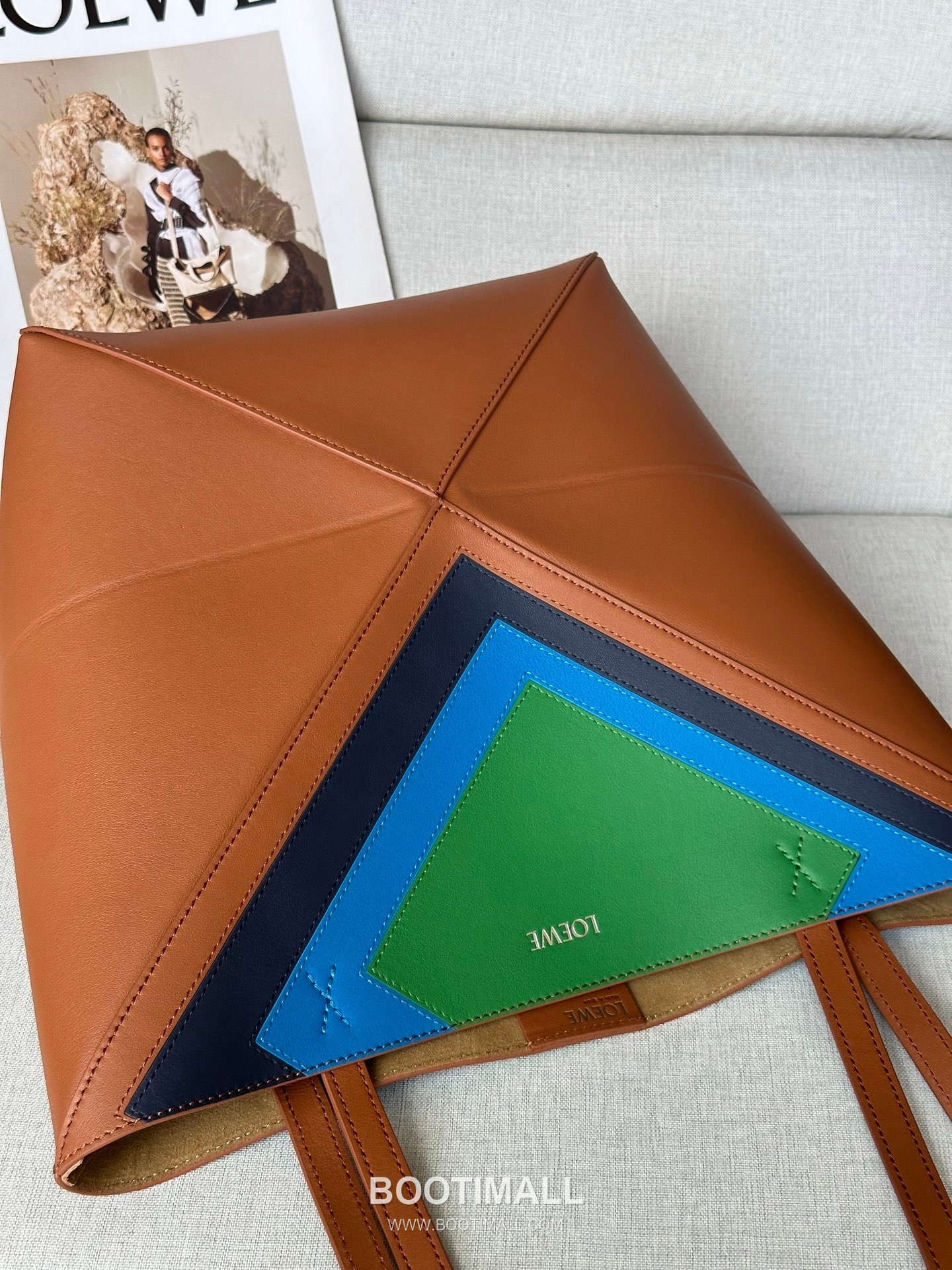 Loewe Puzzle Fold Josef Albers Leather Tote Bag 1762-1 로에베 퍼즐 폴드 요제프 알버스 레더 토트백 31cm 13