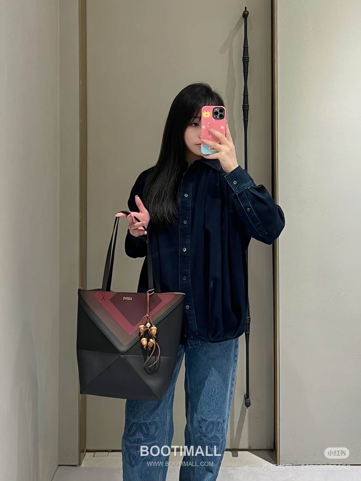 Loewe Puzzle Fold Josef Albers Leather Tote Bag 1762-1 로에베 퍼즐 폴드 요제프 알버스 레더 토트백 31cm 4