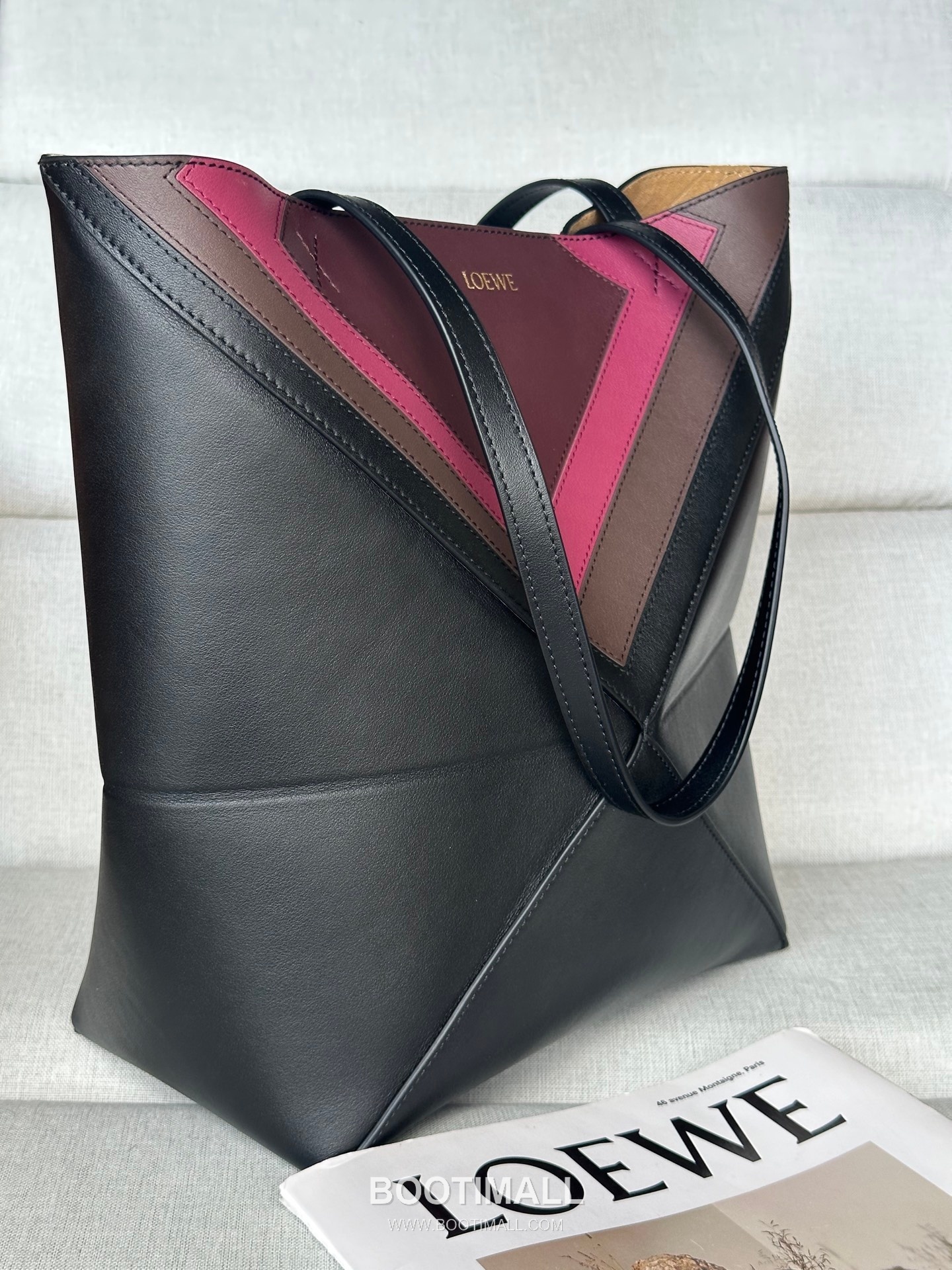 Loewe Puzzle Fold Josef Albers Leather Tote Bag 1762-1 로에베 퍼즐 폴드 요제프 알버스 레더 토트백 31cm 12