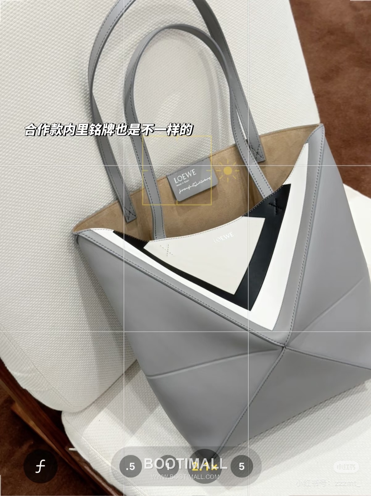 Loewe Puzzle Fold Josef Albers Leather Tote Bag 1762-1 로에베 퍼즐 폴드 요제프 알버스 레더 토트백 31cm 4