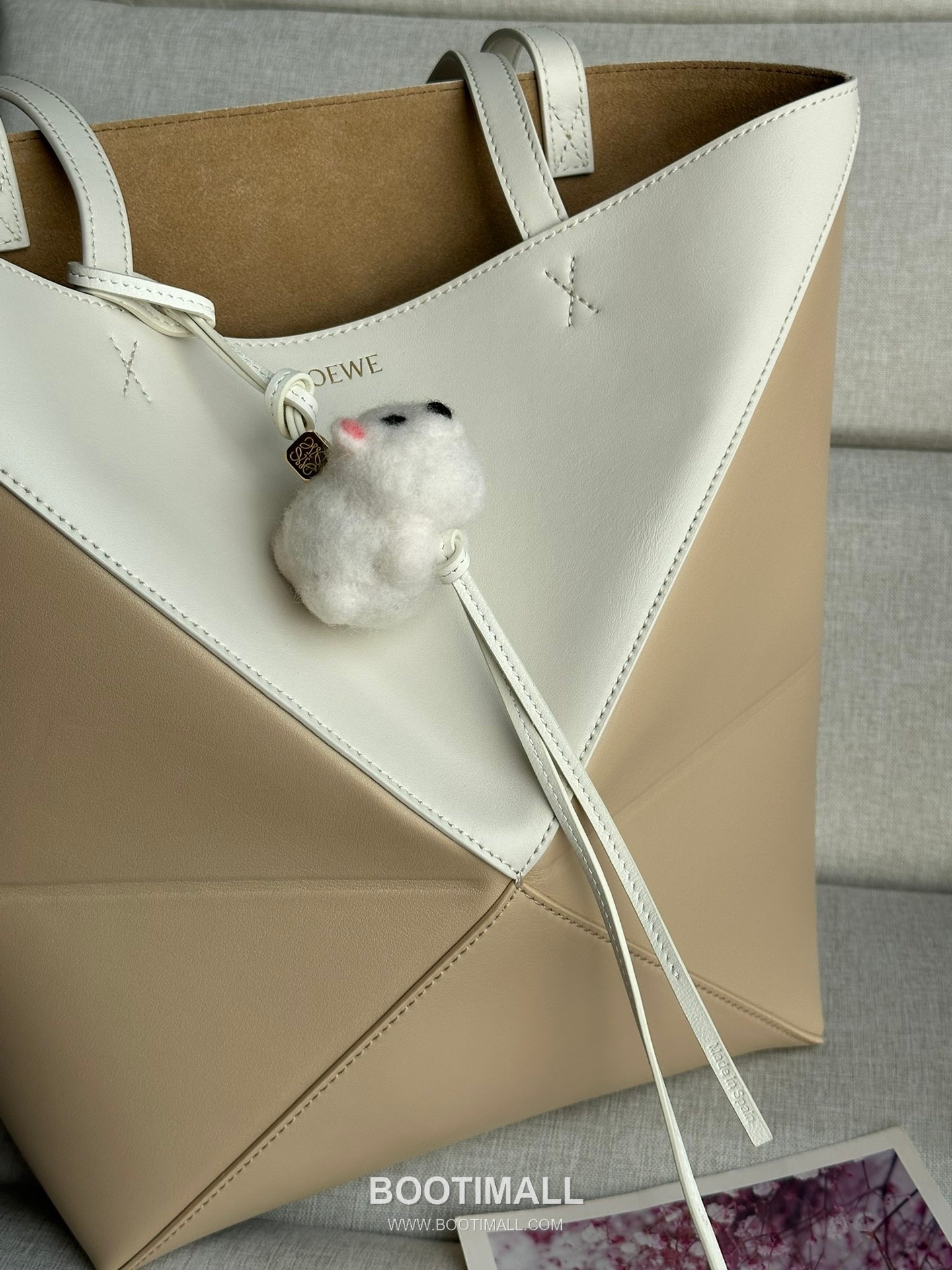 Loewe Puzzle Fold Glossy Calfskin Leather Small Tote Bag 1762 로에베 퍼즐 폴드 글로시 카프스킨 스몰 토트백 31.5cm 5