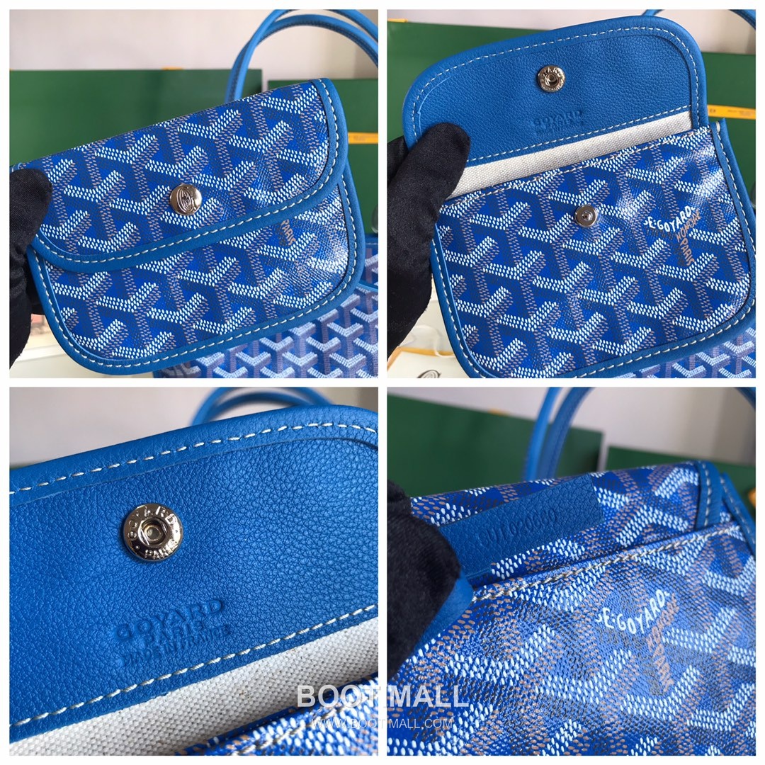 Goyard Saint Louis Mini Goyardine Canvas Leather Tote Bag 020660 고야드 생루이 미니 고야딘 캔버스 레더 토트백 28cm 4