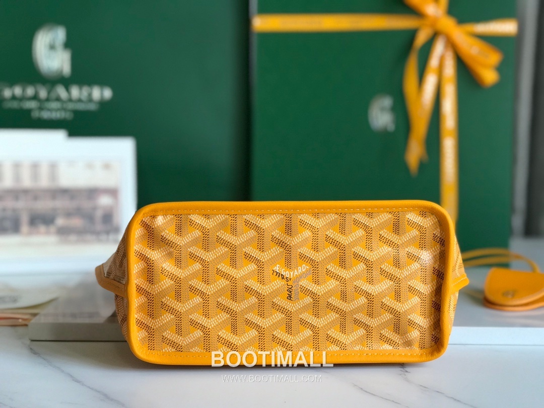 Goyard Saint Louis Mini Goyardine Canvas Leather Tote Bag 020660 고야드 생루이 미니 고야딘 캔버스 레더 토트백 28cm 4