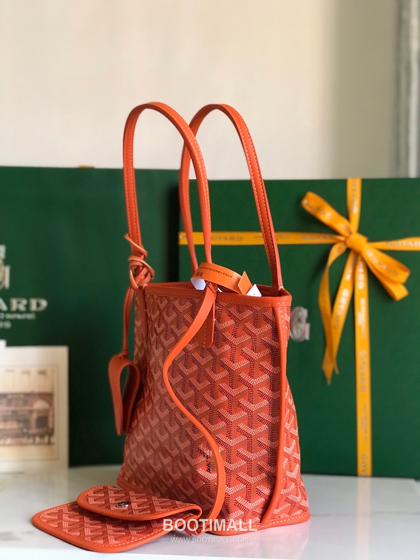 Goyard Saint Louis Mini Goyardine Canvas Leather Tote Bag 020660 고야드 생루이 미니 고야딘 캔버스 레더 토트백 28cm 3