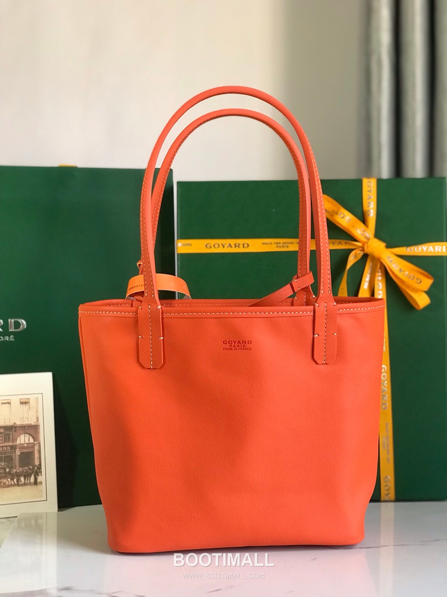 Goyard Saint Louis Mini Goyardine Canvas Leather Tote Bag 020660 고야드 생루이 미니 고야딘 캔버스 레더 토트백 28cm 7