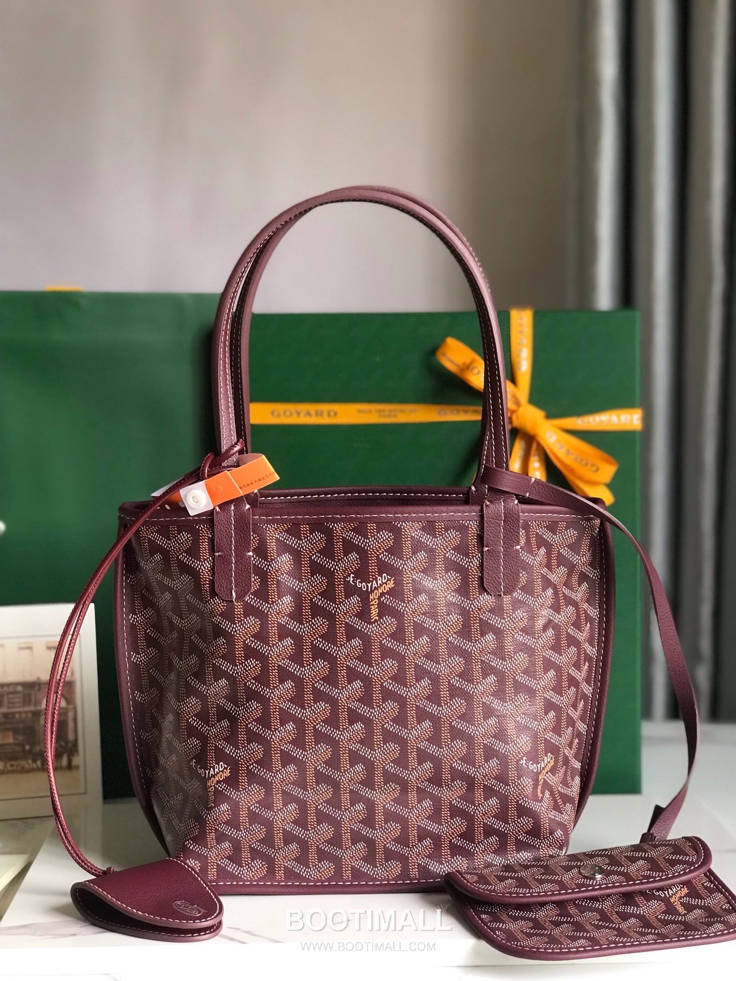 Goyard Saint Louis Mini Goyardine Canvas Leather Tote Bag 020660 고야드 생루이 미니 고야딘 캔버스 레더 토트백 28cm 1