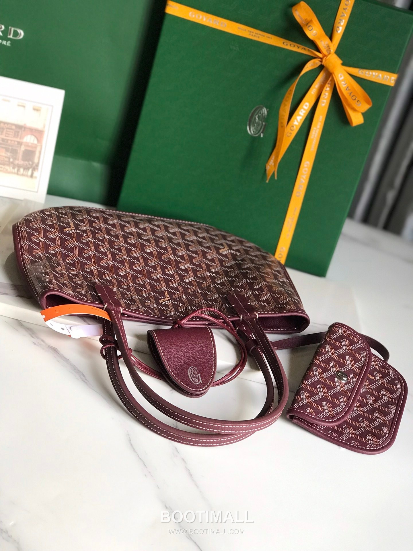 Goyard Saint Louis Mini Goyardine Canvas Leather Tote Bag 020660 고야드 생루이 미니 고야딘 캔버스 레더 토트백 28cm 6