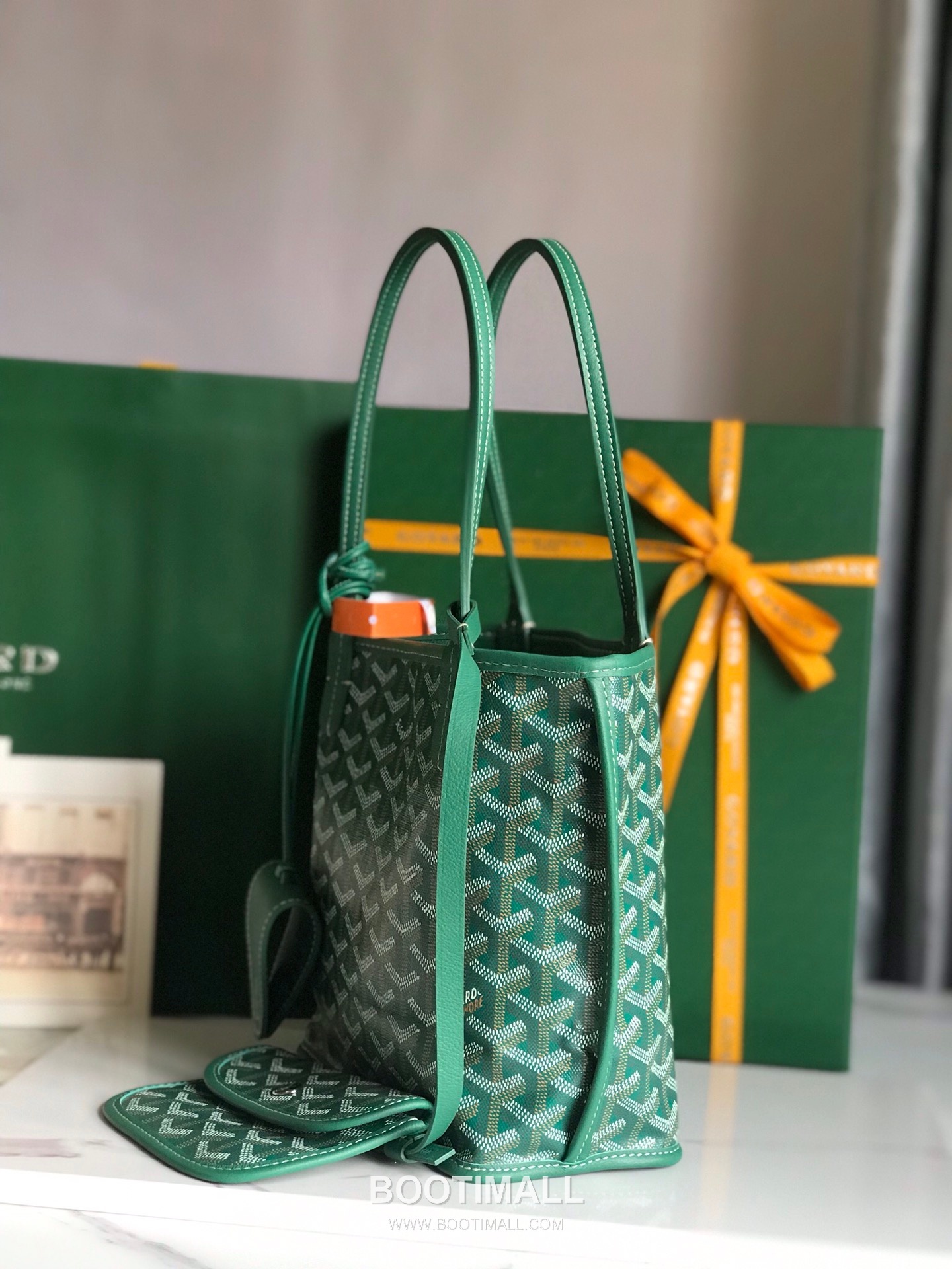 Goyard Saint Louis Mini Goyardine Canvas Leather Tote Bag 020660 고야드 생루이 미니 고야딘 캔버스 레더 토트백 28cm 2