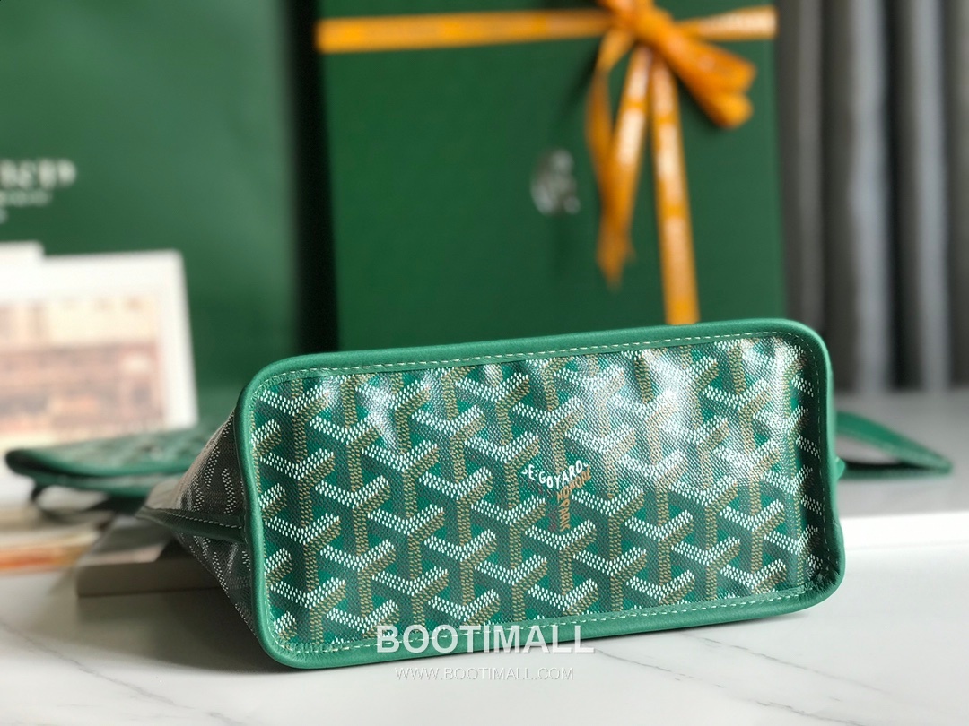 Goyard Saint Louis Mini Goyardine Canvas Leather Tote Bag 020660 고야드 생루이 미니 고야딘 캔버스 레더 토트백 28cm 3