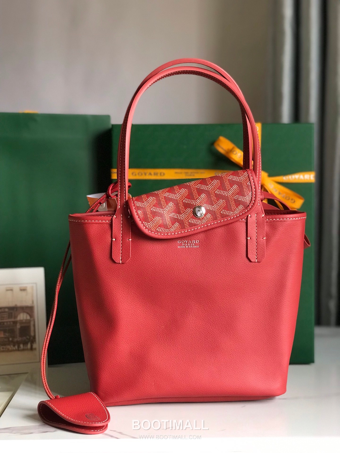 Goyard Saint Louis Mini Goyardine Canvas Leather Tote Bag 020660 고야드 생루이 미니 고야딘 캔버스 레더 토트백 28cm 7