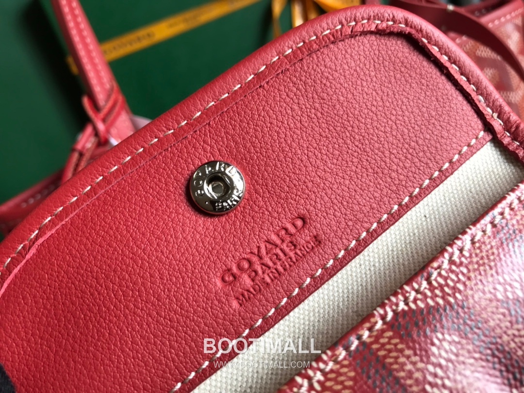 Goyard Saint Louis Mini Goyardine Canvas Leather Tote Bag 020660 고야드 생루이 미니 고야딘 캔버스 레더 토트백 28cm 8