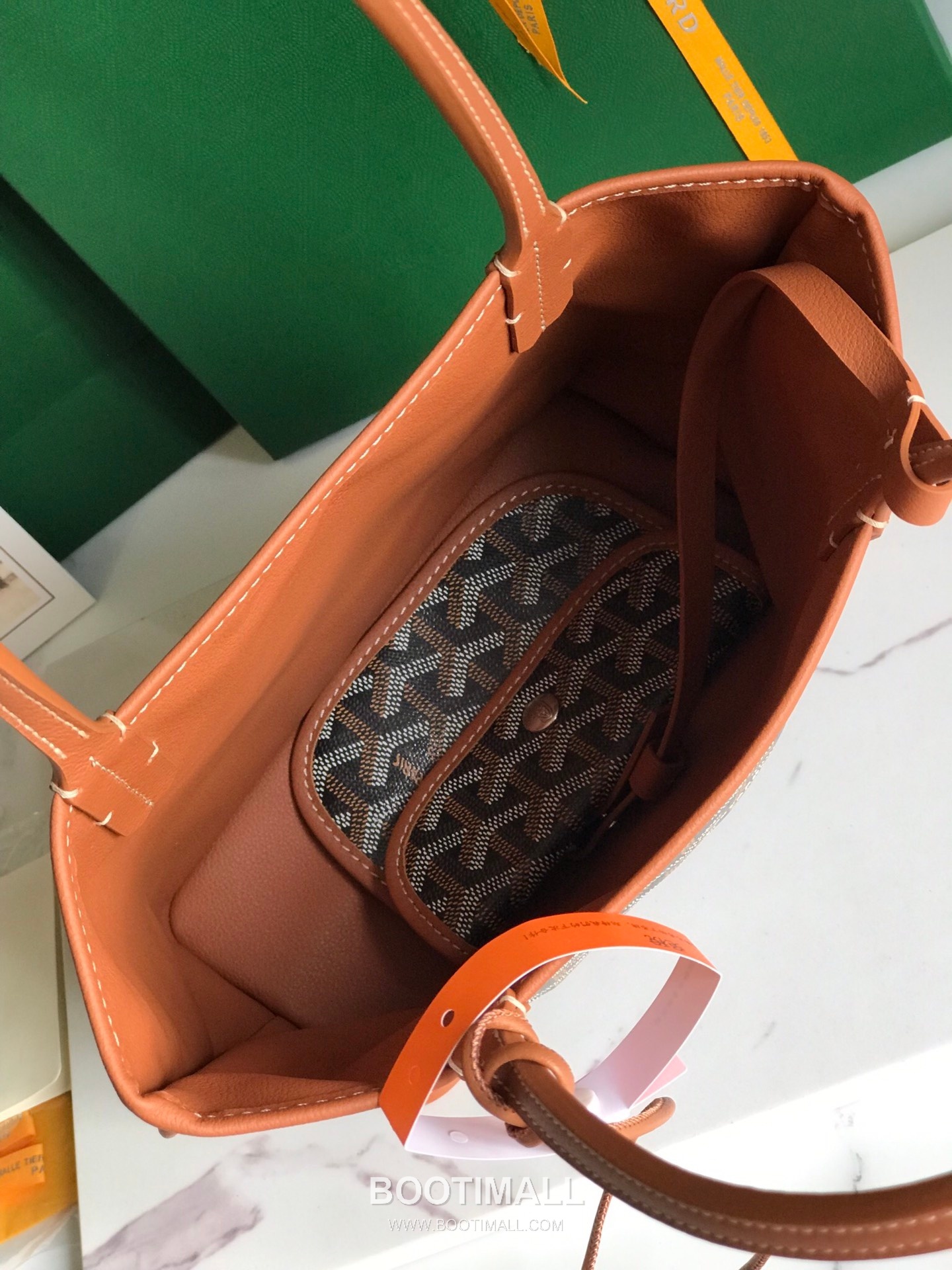 Goyard Saint Louis Mini Goyardine Canvas Leather Tote Bag 020660 고야드 생루이 미니 고야딘 캔버스 레더 토트백 28cm 7
