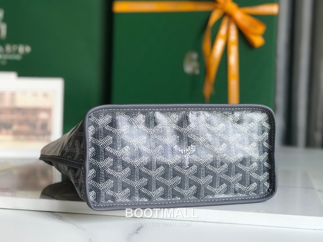 Goyard Saint Louis Mini Goyardine Canvas Leather Tote Bag 020660 고야드 생루이 미니 고야딘 캔버스 레더 토트백 28cm 4