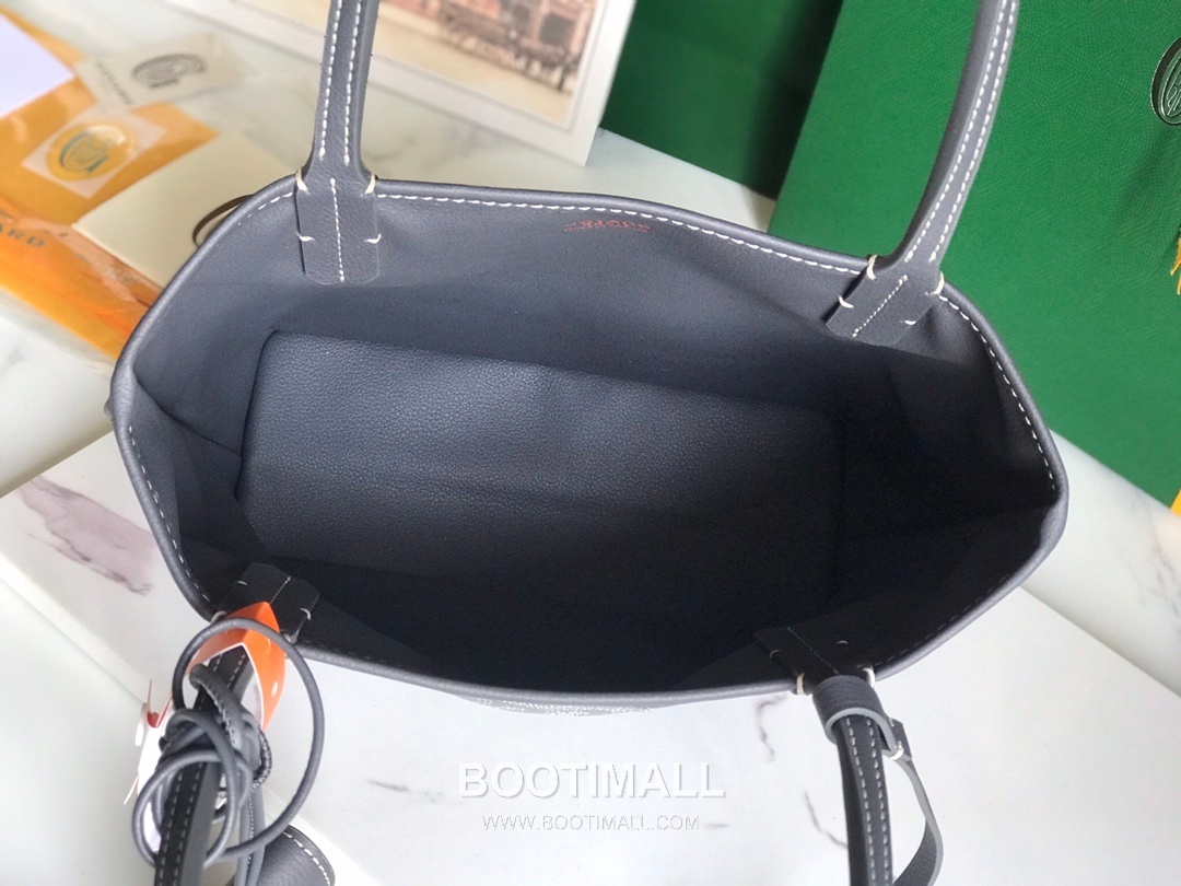 Goyard Saint Louis Mini Goyardine Canvas Leather Tote Bag 020660 고야드 생루이 미니 고야딘 캔버스 레더 토트백 28cm 6