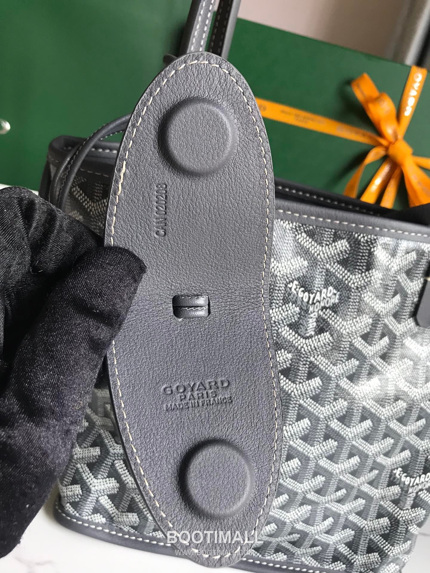 Goyard Saint Louis Mini Goyardine Canvas Leather Tote Bag 020660 고야드 생루이 미니 고야딘 캔버스 레더 토트백 28cm 8