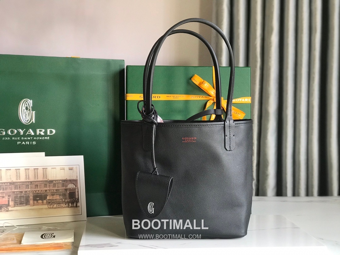 Goyard Saint Louis Mini Goyardine Canvas Leather Tote Bag 020660 고야드 생루이 미니 고야딘 캔버스 레더 토트백 28cm 8