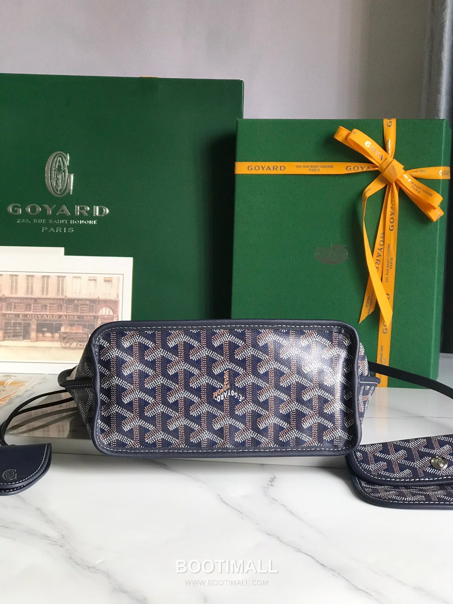 Goyard Saint Louis Mini Goyardine Canvas Leather Tote Bag 020660 고야드 생루이 미니 고야딘 캔버스 레더 토트백 28cm 4