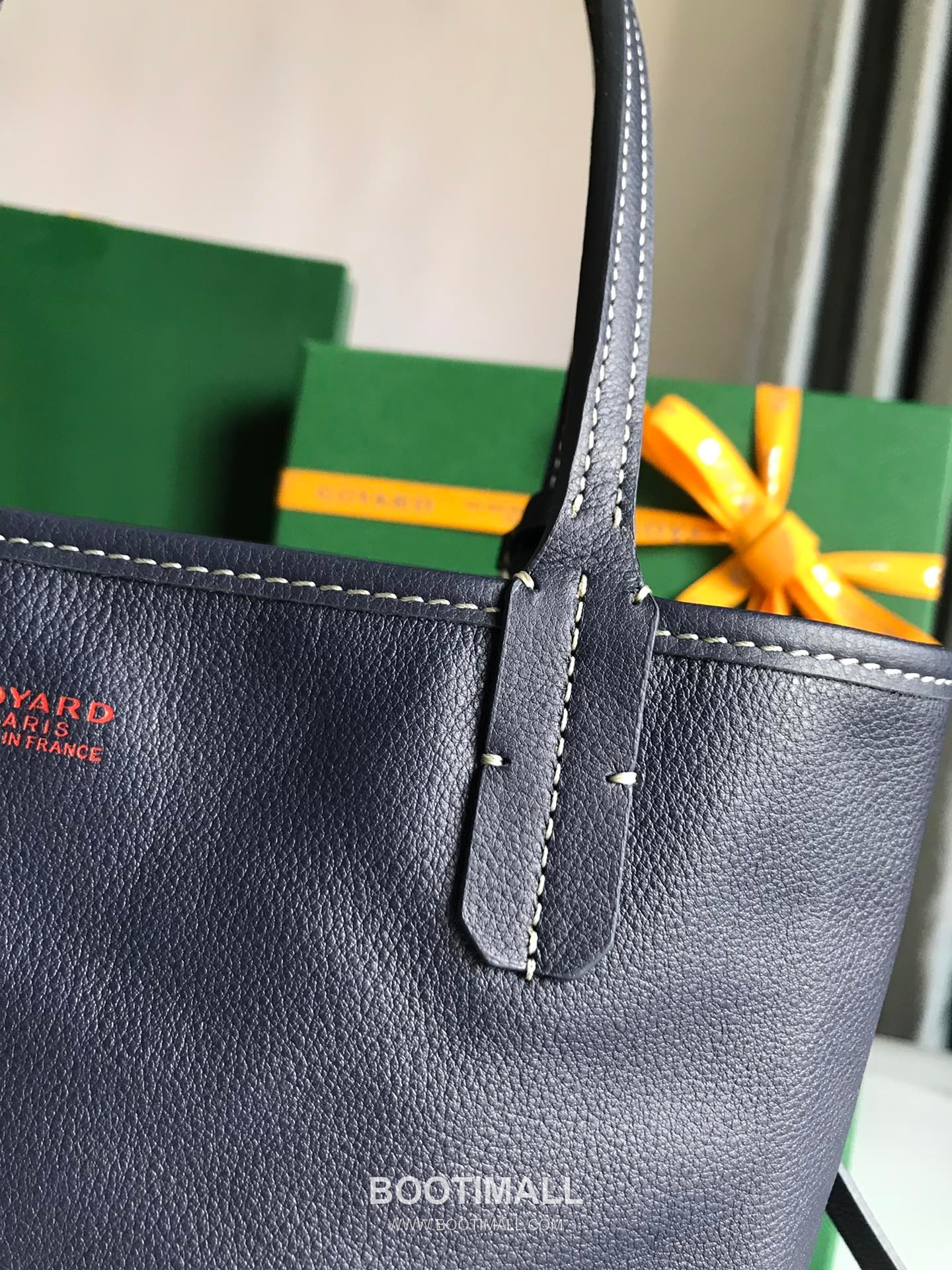 Goyard Saint Louis Mini Goyardine Canvas Leather Tote Bag 020660 고야드 생루이 미니 고야딘 캔버스 레더 토트백 28cm 8