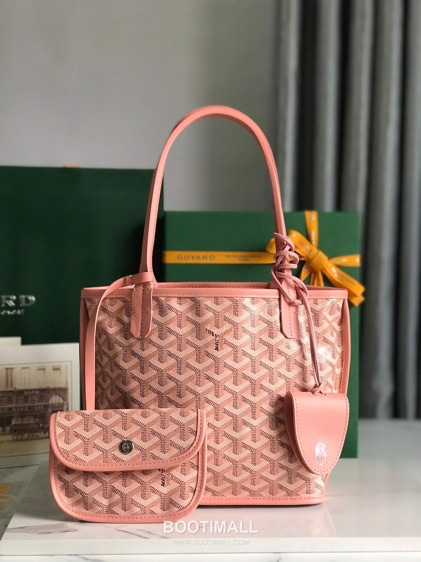 Goyard Saint Louis Mini Goyardine Canvas Leather Tote Bag 020660 고야드 생루이 미니 고야딘 캔버스 레더 토트백 28cm 1