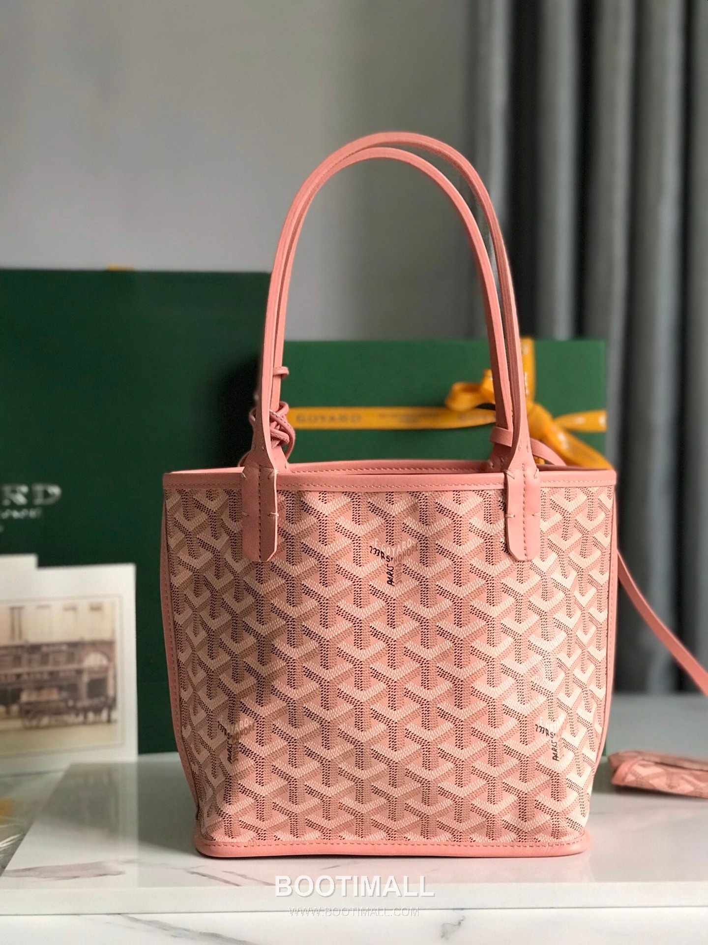 Goyard Saint Louis Mini Goyardine Canvas Leather Tote Bag 020660 고야드 생루이 미니 고야딘 캔버스 레더 토트백 28cm 3