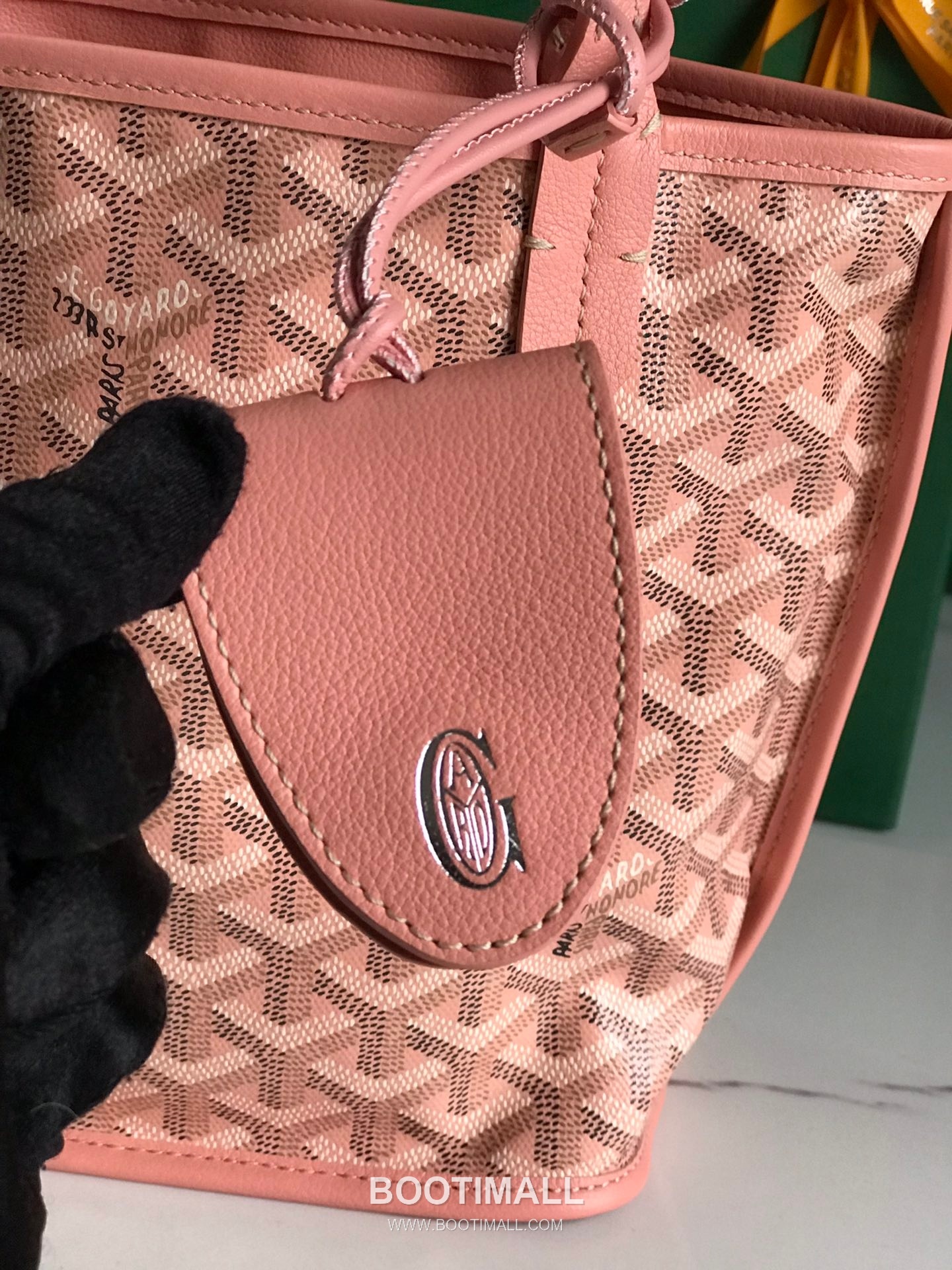 Goyard Saint Louis Mini Goyardine Canvas Leather Tote Bag 020660 고야드 생루이 미니 고야딘 캔버스 레더 토트백 28cm 5