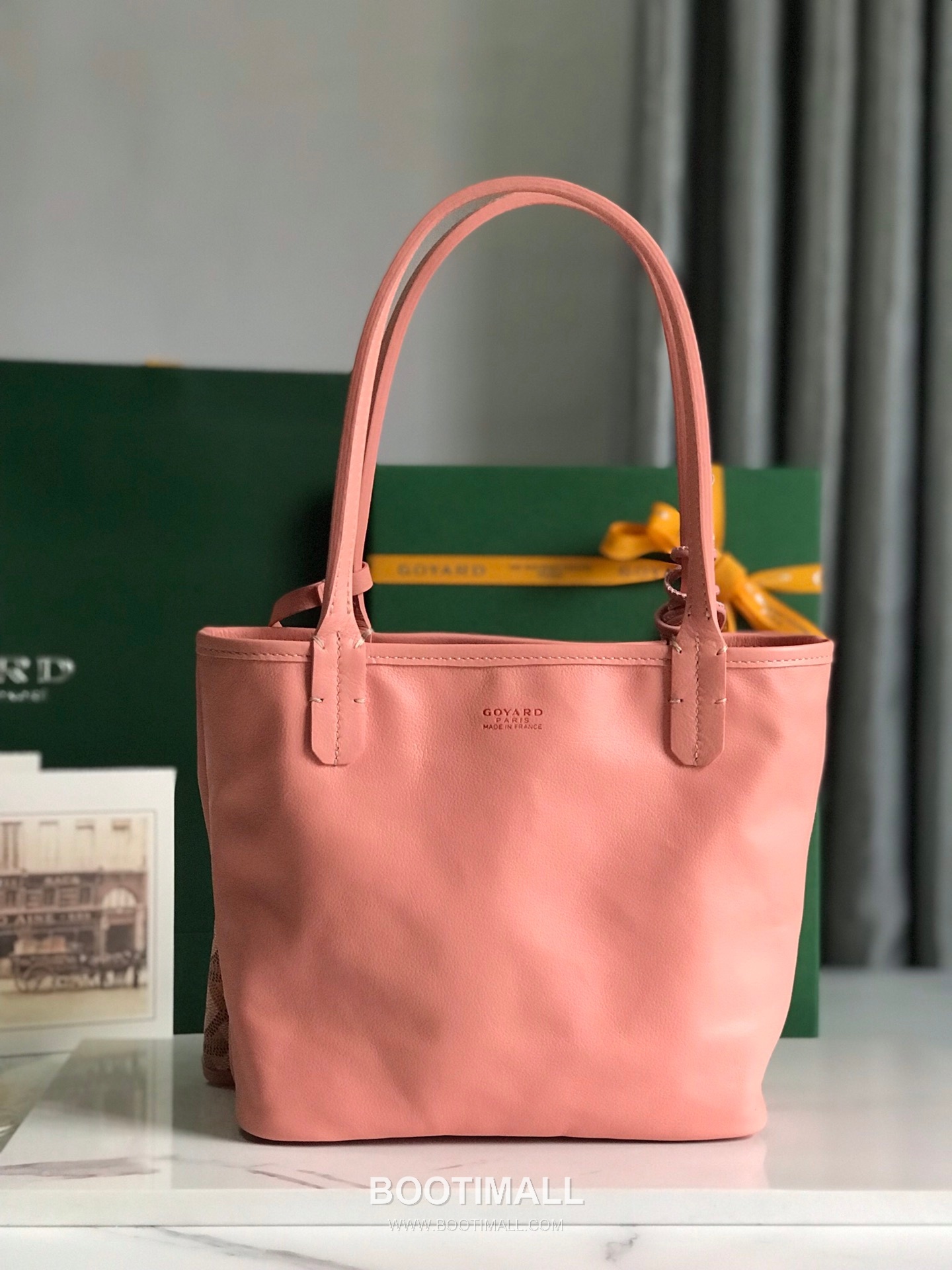 Goyard Saint Louis Mini Goyardine Canvas Leather Tote Bag 020660 고야드 생루이 미니 고야딘 캔버스 레더 토트백 28cm 8