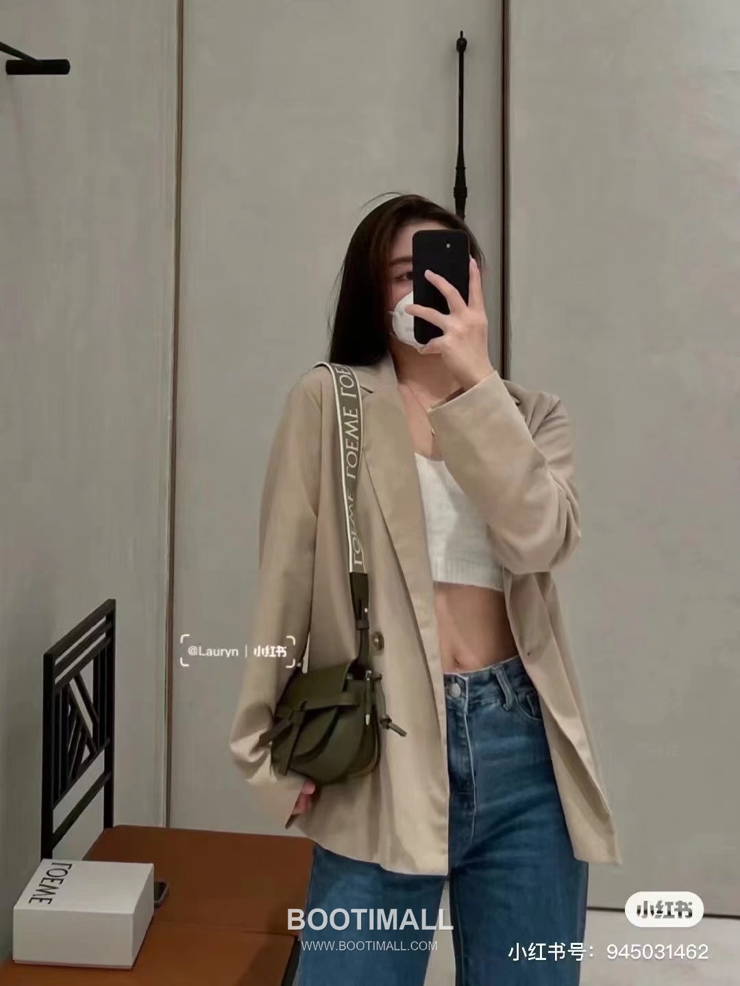 Loewe Mini Gate Dual Calfskin Leather Embroidered Strap Shoulder Bag 10121 로에베 미니 게이트 듀얼 카프스킨 자수 스트랩 숄더 크로스백 21cm 1