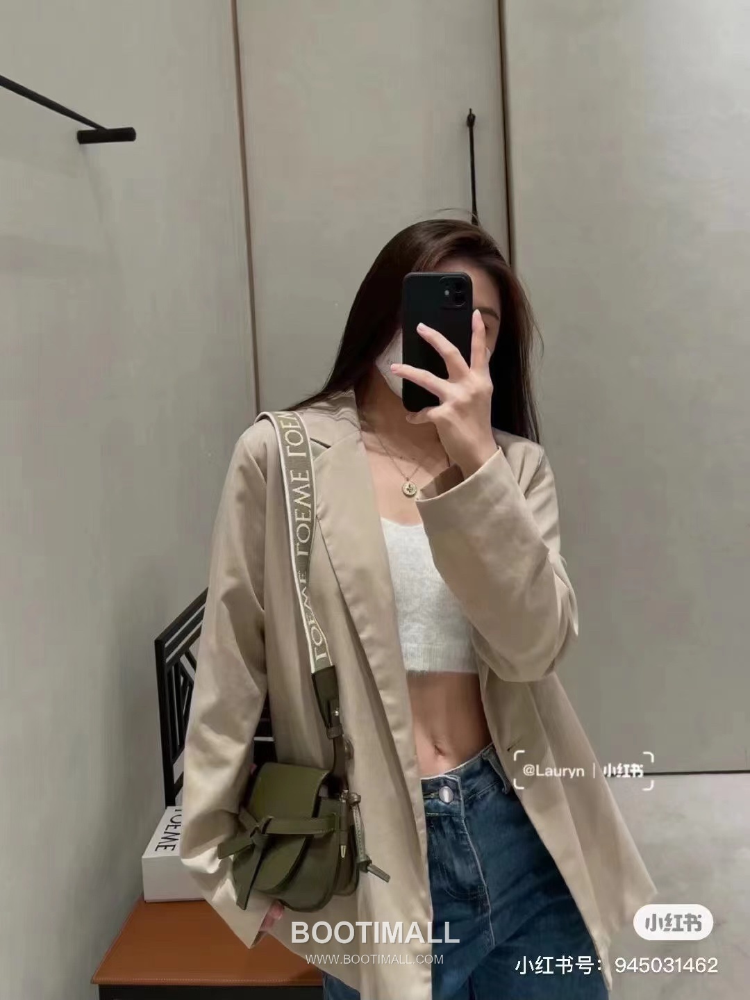 Loewe Mini Gate Dual Calfskin Leather Embroidered Strap Shoulder Bag 10121 로에베 미니 게이트 듀얼 카프스킨 자수 스트랩 숄더 크로스백 21cm 2