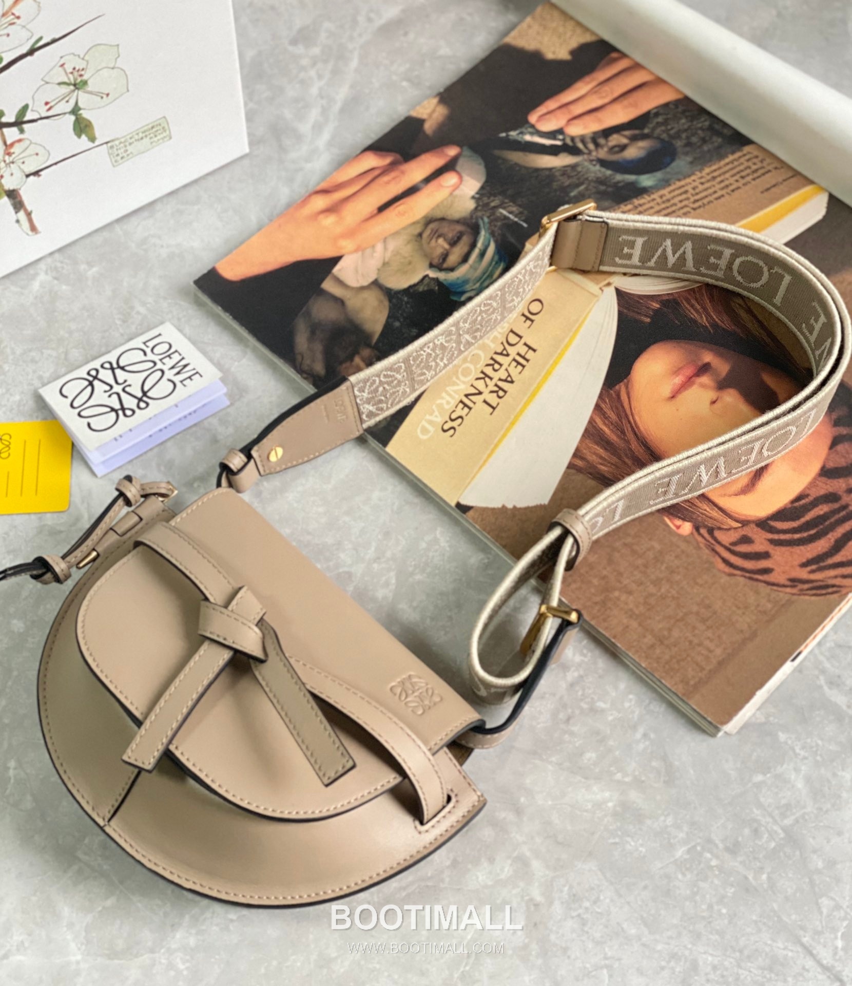 Loewe Mini Gate Dual Calfskin Leather Embroidered Strap Shoulder Bag 10121 로에베 미니 게이트 듀얼 카프스킨 자수 스트랩 숄더 크로스백 21cm 7