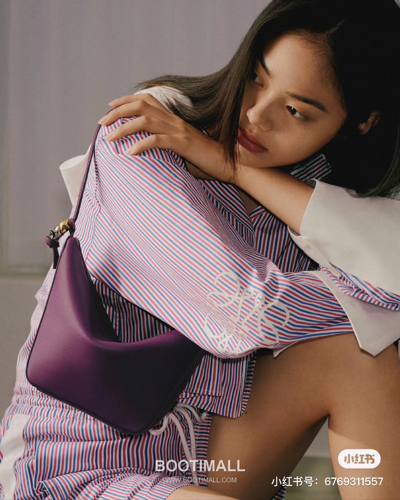 Loewe Hammock Calfskin Leather Hobo Shoulder Bag 263317 로에베 해먹 카프스킨 레더 호보 숄더 크로스백 28cm 1