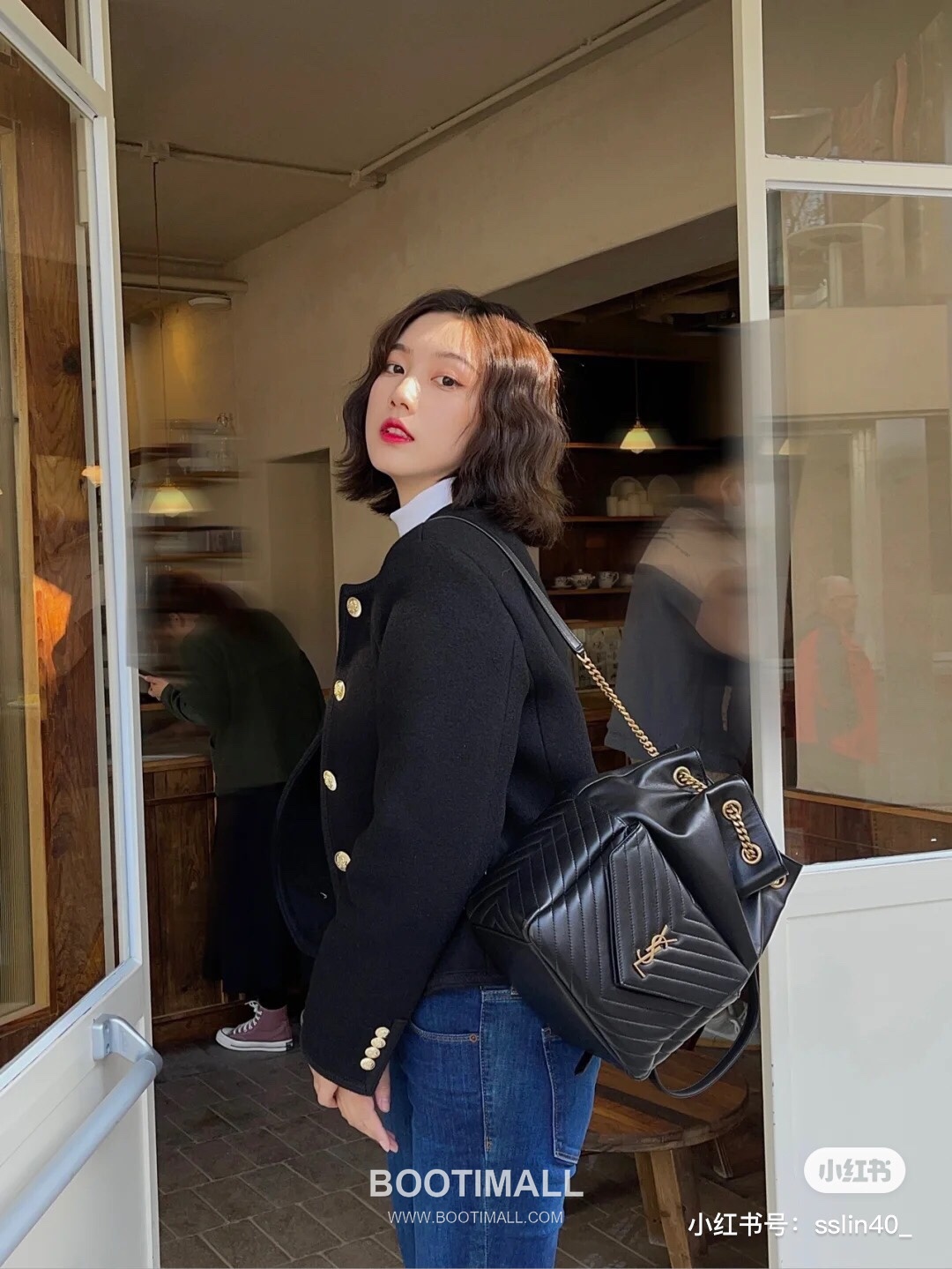 Saint Laurent Monogram Flap Pocket Lambskin Backpack 672609 생로랑 모노그램 램스킨 플랩 백팩 29cm 15