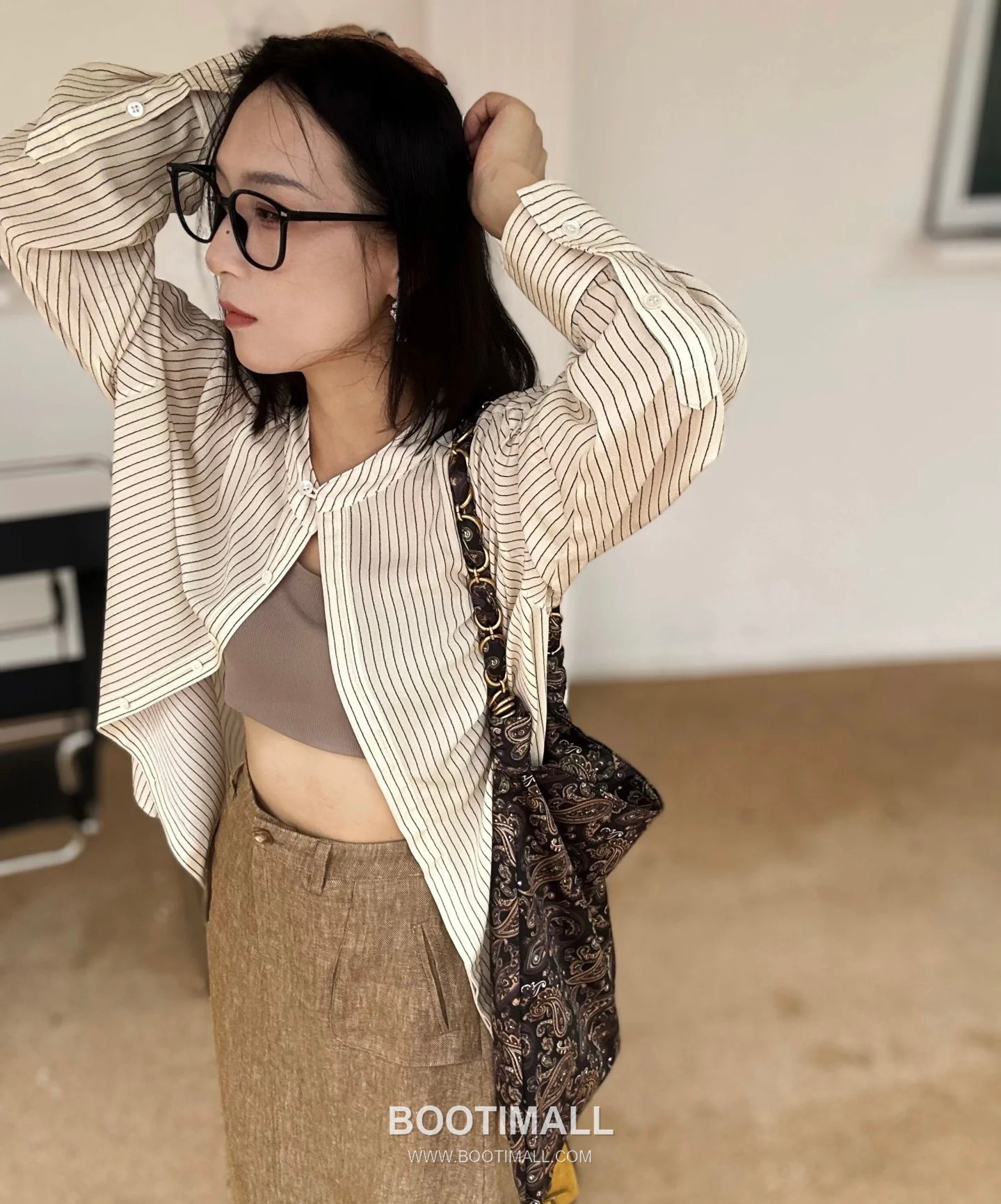 Saint Laurent Le Cassandre Paisley Print Satin Tote Bag 834750 생로랑 르 카산드르 페이즐리 프린트 새틴 토트백 47cm 4