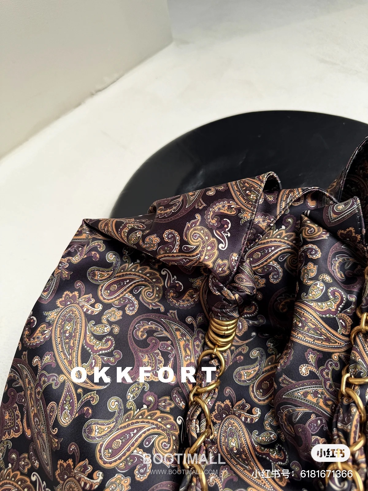 Saint Laurent Le Cassandre Paisley Print Satin Tote Bag 834750 생로랑 르 카산드르 페이즐리 프린트 새틴 토트백 47cm 7