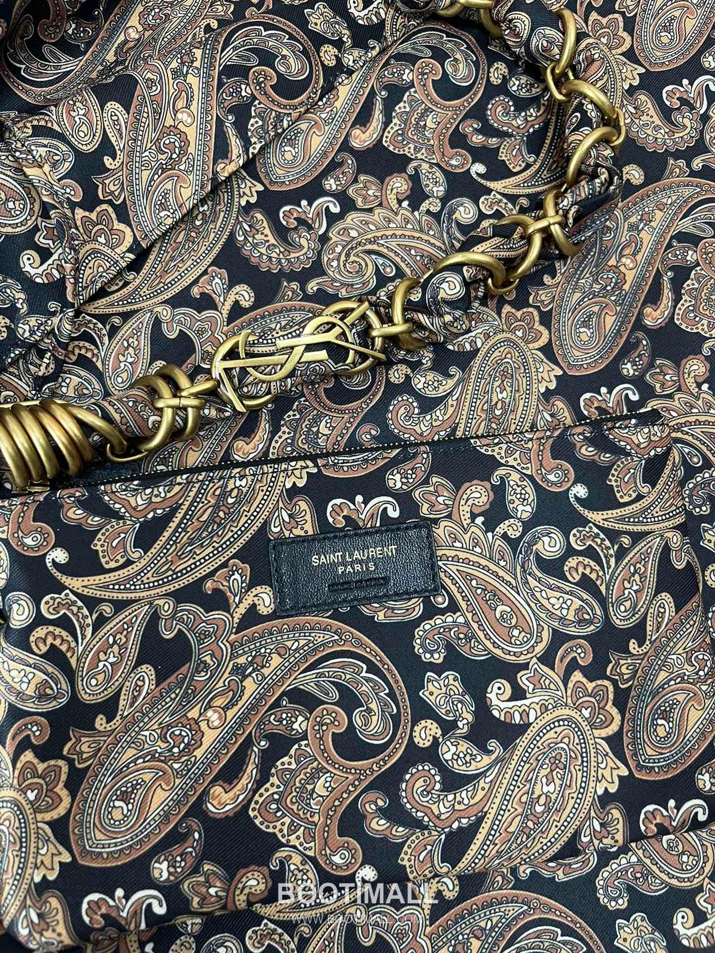 Saint Laurent Le Cassandre Paisley Print Satin Tote Bag 834750 생로랑 르 카산드르 페이즐리 프린트 새틴 토트백 47cm 14