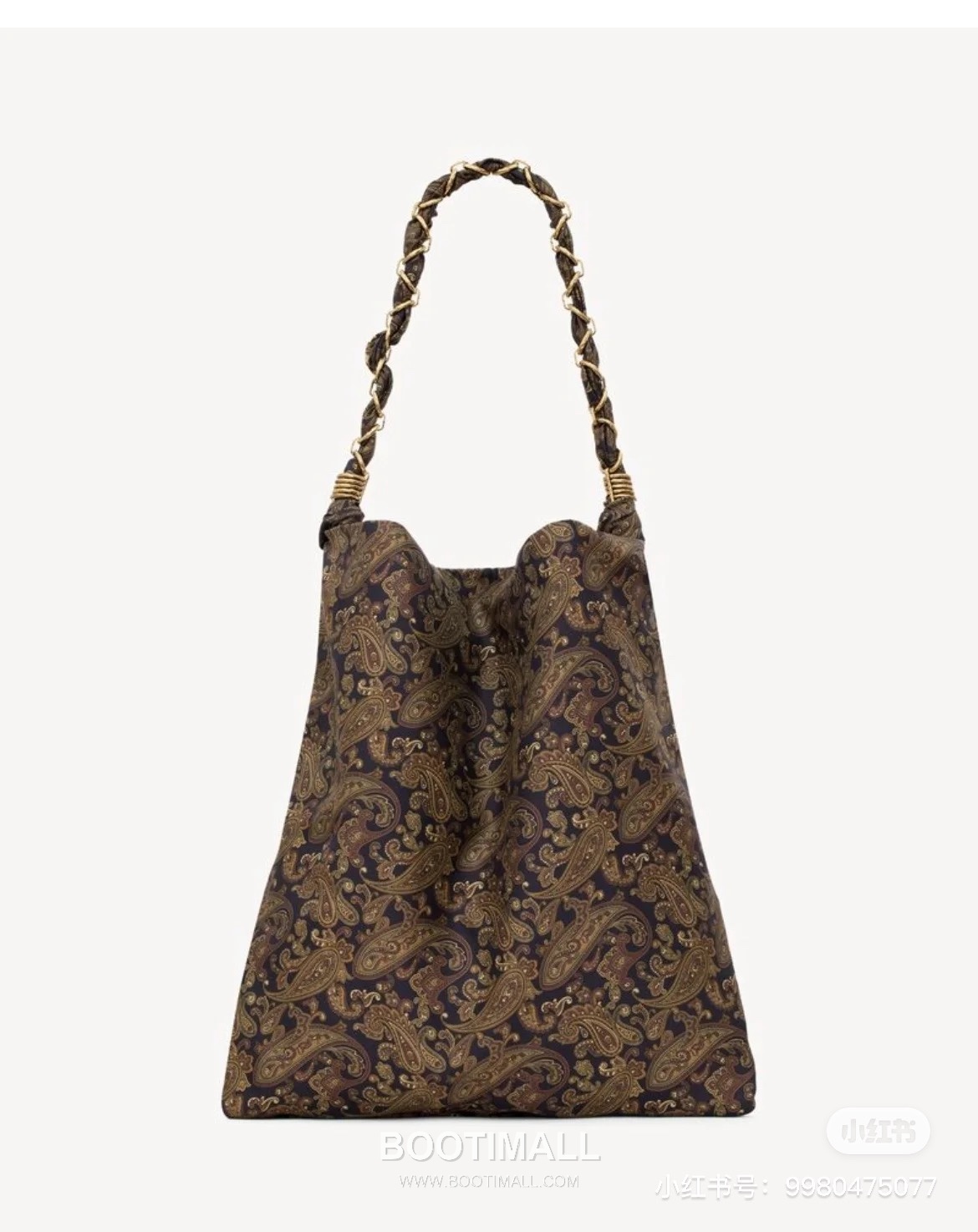 Saint Laurent Le Cassandre Paisley Print Satin Tote Bag 834750 생로랑 르 카산드르 페이즐리 프린트 새틴 토트백 47cm 20
