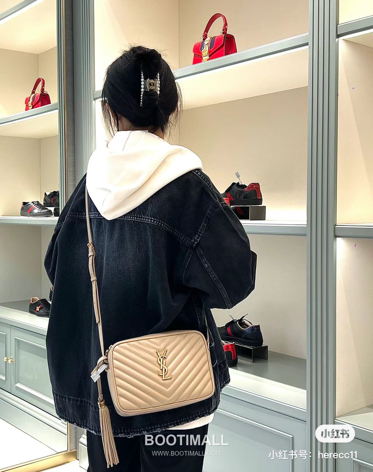 Saint Laurent Lou Calfskin Leather Camera Bag 574494 생로랑 루 카프스킨 레더 카메라 크로스백 23cm 5