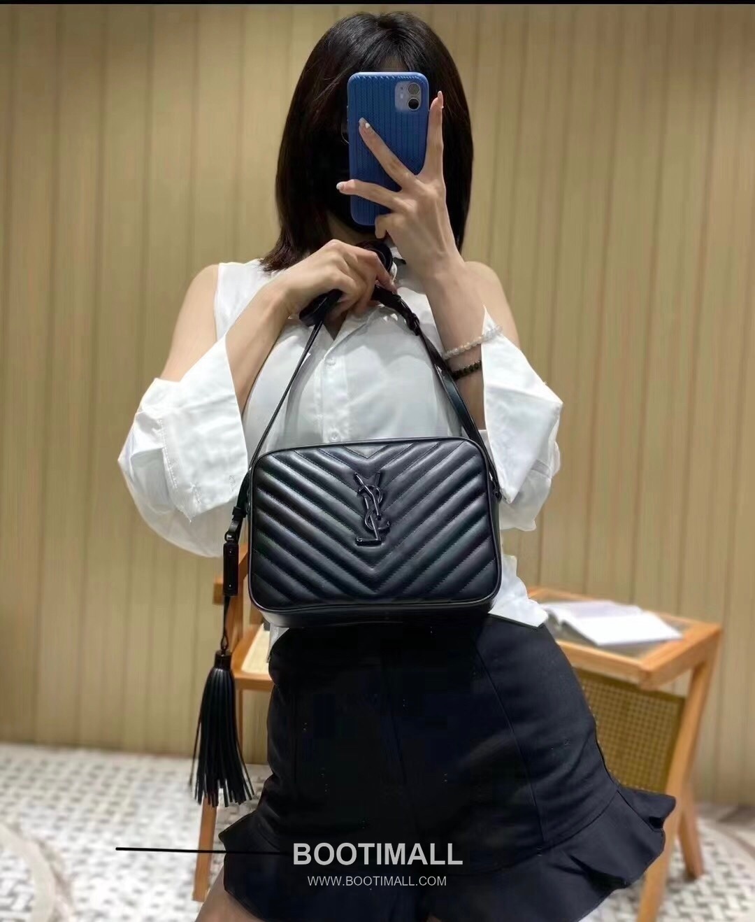 Saint Laurent Lou Calfskin Leather Camera Bag 574494 생로랑 루 카프스킨 레더 카메라 크로스백 23cm 6