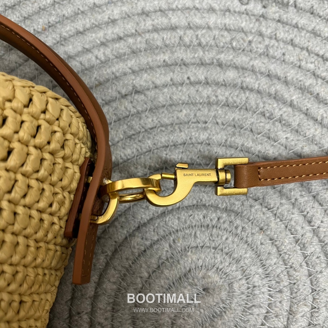 Saint Laurent Le 37 Raffia Straw Leather Mini Bucket Bag 765870 생로랑 르 37 라피아 스트로 레더 미니 버킷백 15cm 15