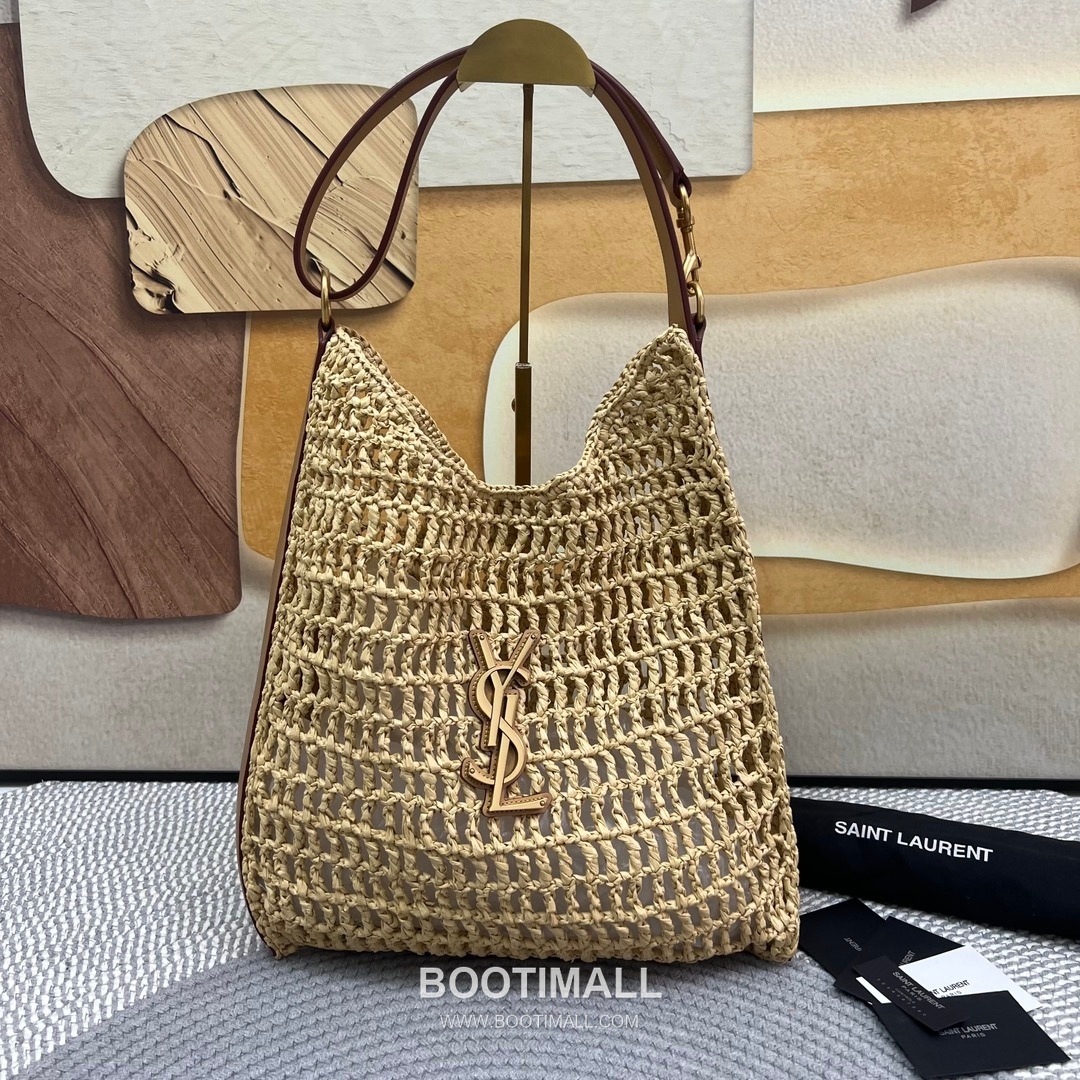 Saint Laurent Oxalis Raffia Woven Shoulder Bag 781289 생로랑 옥살리스 라피아 위븐 숄더백 40cm 10