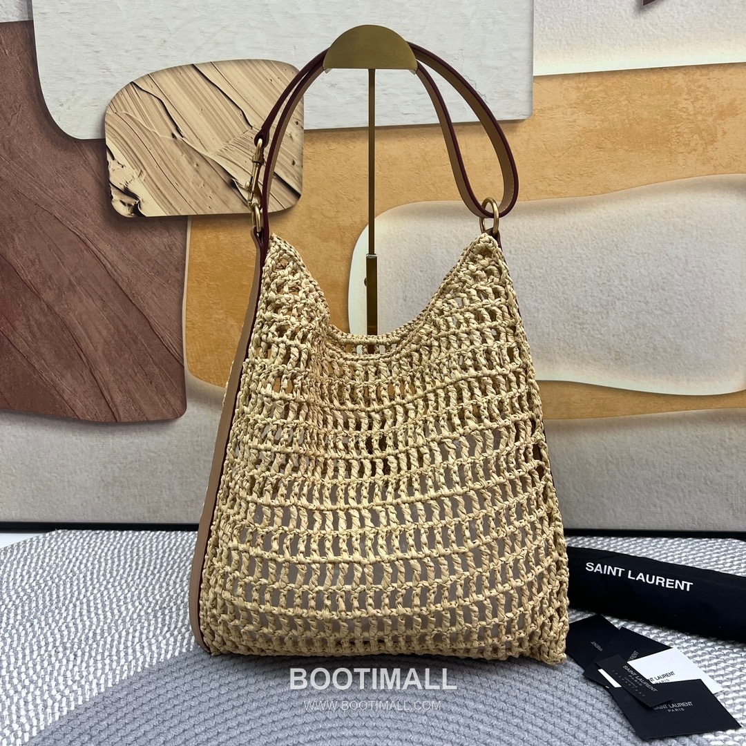 Saint Laurent Oxalis Raffia Woven Shoulder Bag 781289 생로랑 옥살리스 라피아 위븐 숄더백 40cm 11